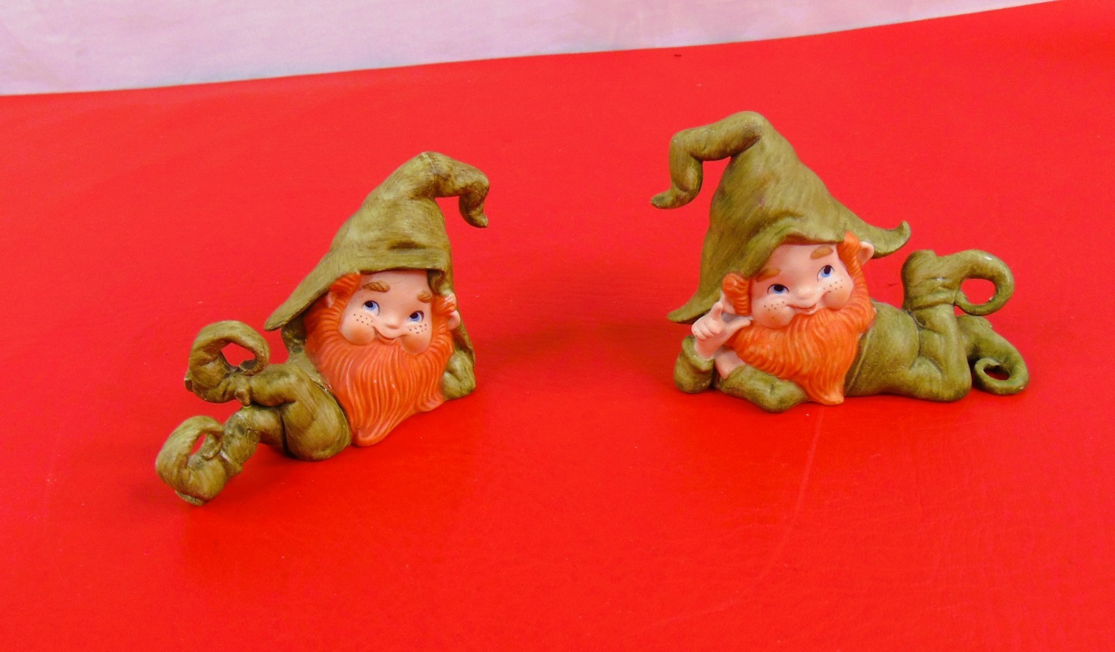 Vintage Lefton Leprechaun Gnome Elf Set of 2 Made in Taiwan Vintage Lefton Leprechaun Gnome Elf Set of 2 Made in Taiwan