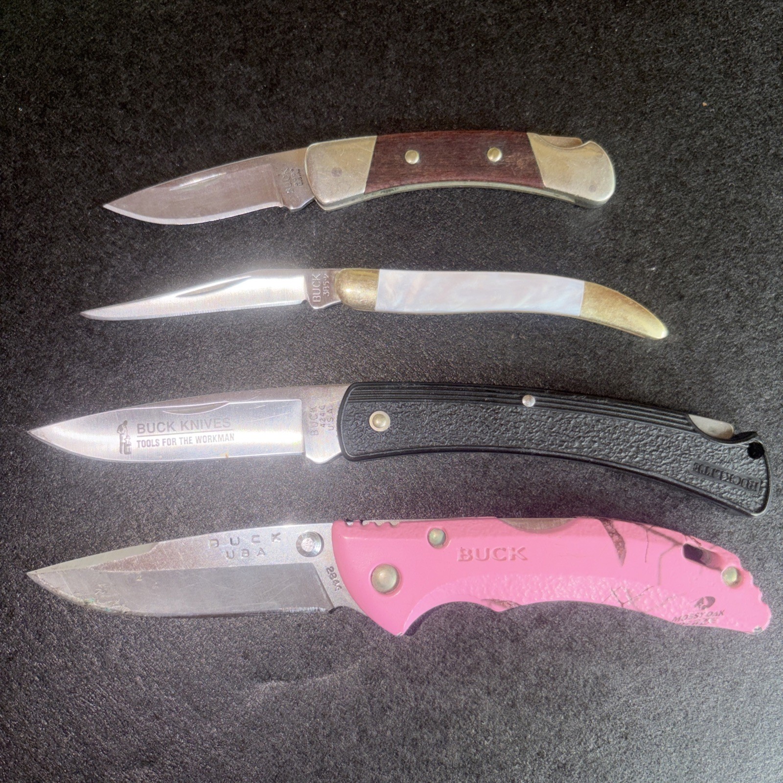 Lot Of 4 Nice Buck Knives All Working Condition R283 Lot Of 4 Nice Buck Knives All Working Condition R283