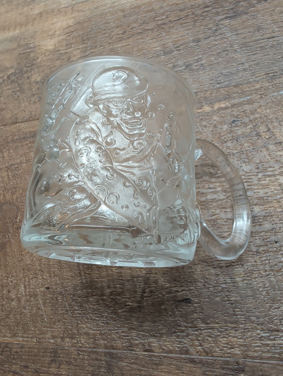 1995 Batman Forever McDonald\'s The Riddler Glass Cup Mug Embossed DC Comics 1995 Batman Forever McDonald\'s The Riddler Glass Cup Mug Embossed DC Comics