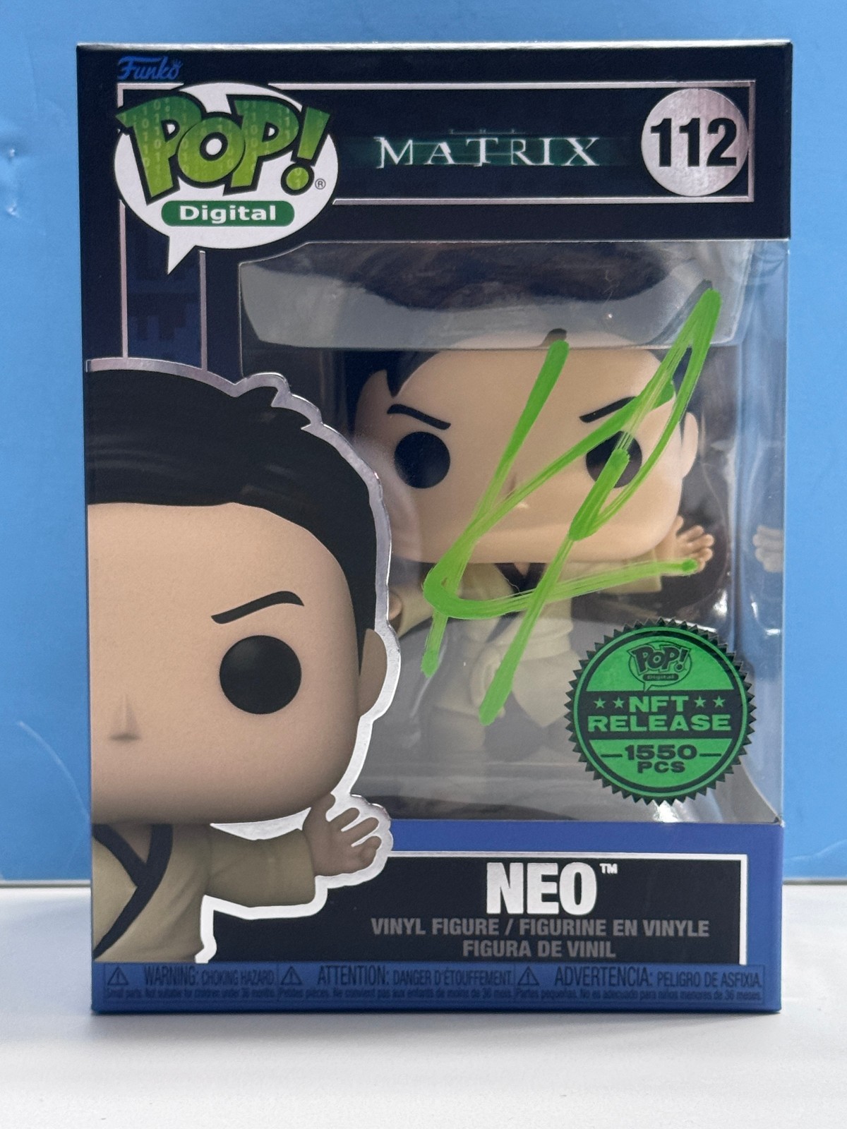Funko Pop Digital THE MATRIX - NEO #112 SIGNED with COA AUTHENTICATED Funko Pop Digital THE MATRIX - NEO #112 SIGNED with COA AUTHENTICATED