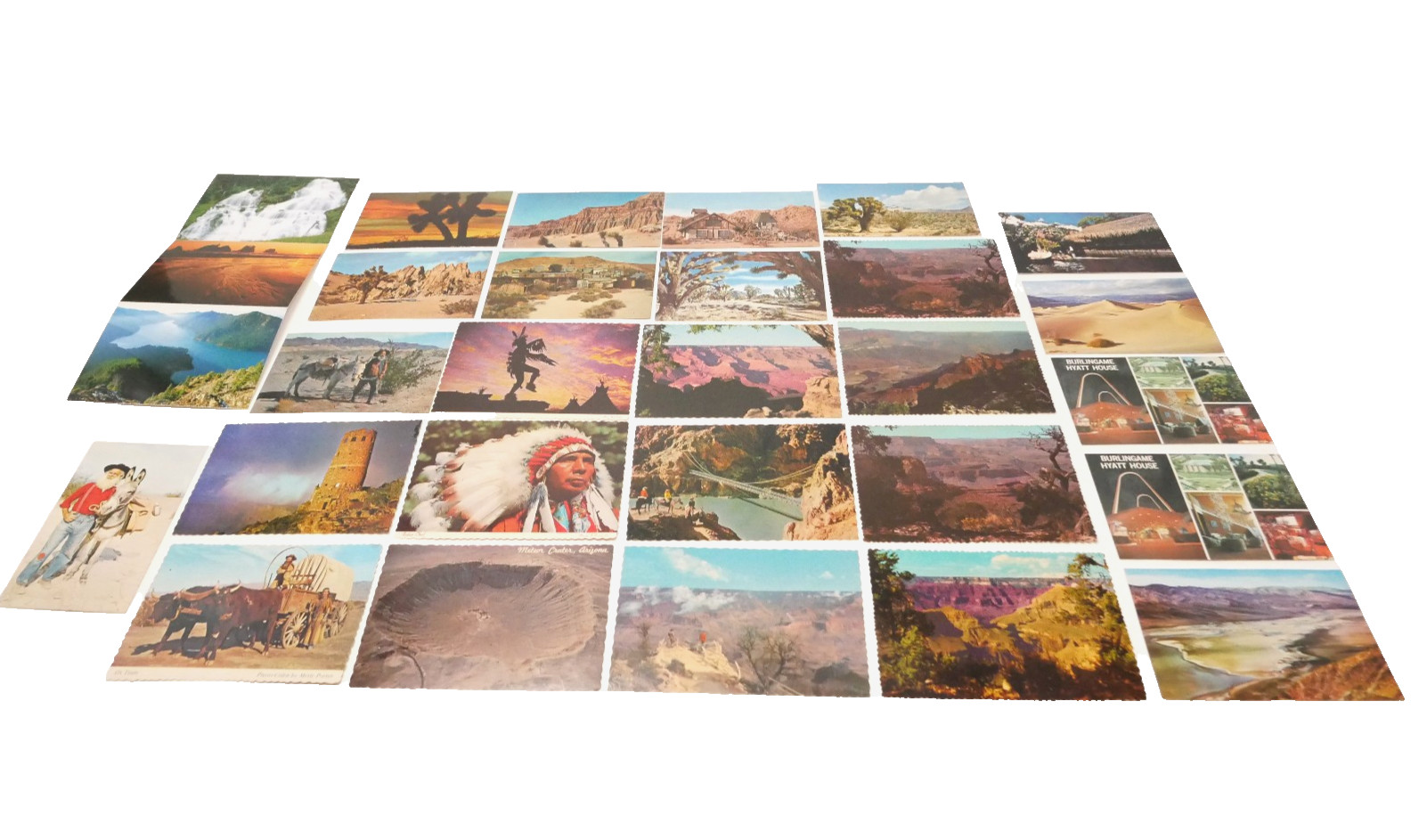 Vintage 1960s USA Postcard Lot - Grand Canyon, Native American, Burlingame Hyatt Vintage 1960s USA Postcard Lot - Grand Canyon, Native American, Burlingame Hyatt