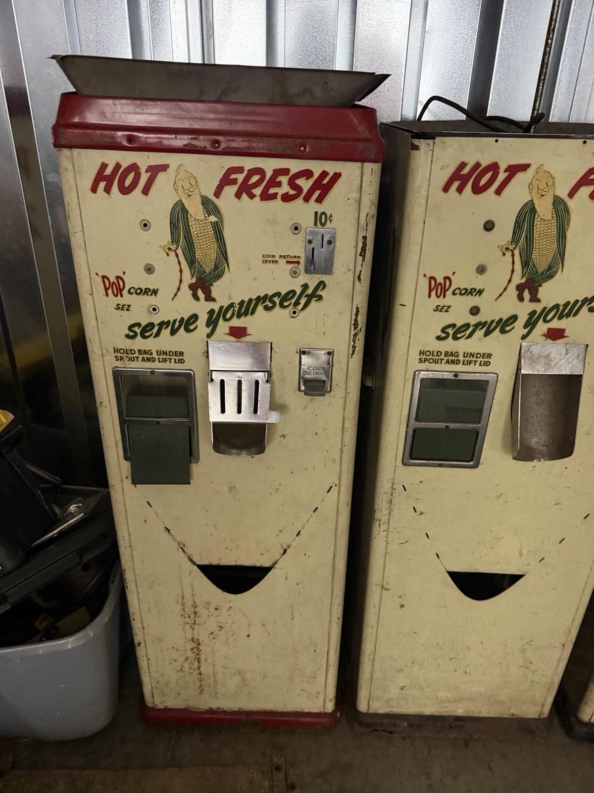 Pop Corn Sez Lot Of 4 Machines For Parts Only. 1948 vending MachinePick Up Only Pop Corn Sez Lot Of 4 Machines For Parts Only. 1948 vending MachinePick Up Only