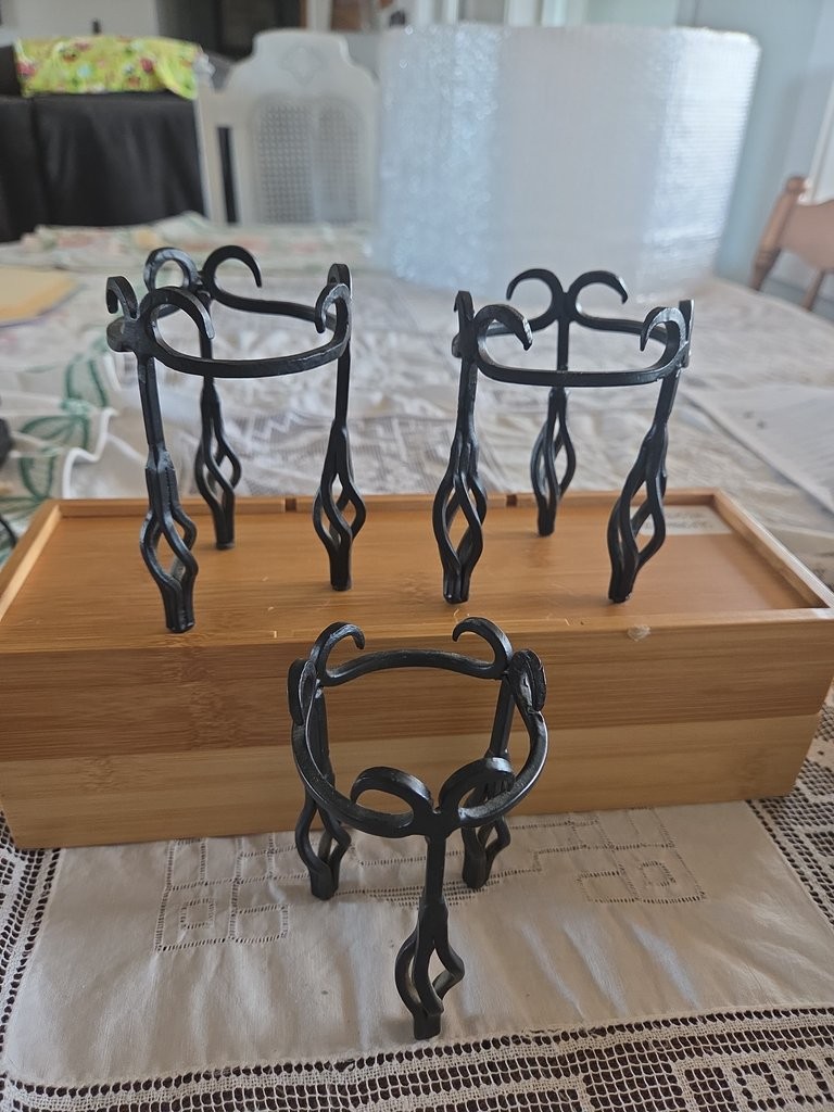 Set of Vintage Wrought Iron Candle Holders 5 Set of Vintage Wrought Iron Candle Holders 5