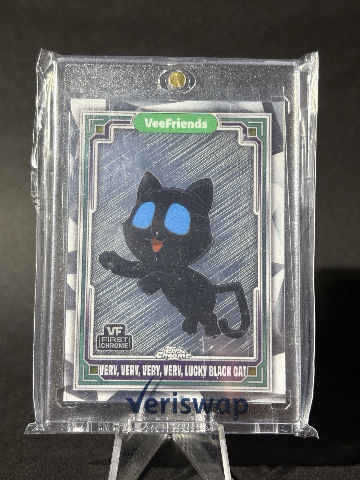 2025 Topps Chrome Veefriends VVVV Very Lucky Black Cat Blue Eyes /2000 SSP #3