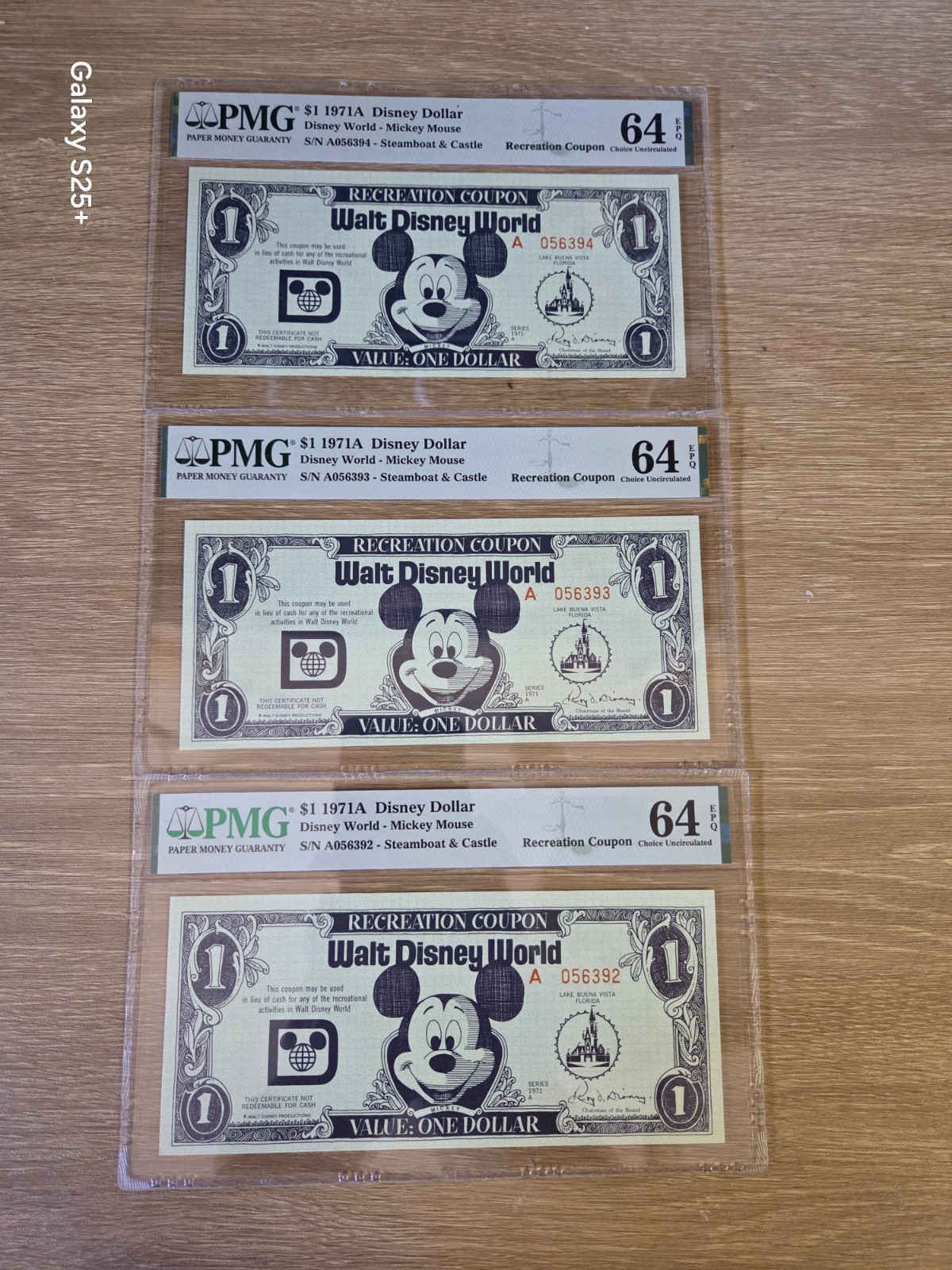 Vintage Walt Disney World Recreation Coupon-Three Sequential Serial Numbers Vintage Walt Disney World Recreation Coupon-Three Sequential Serial Numbers