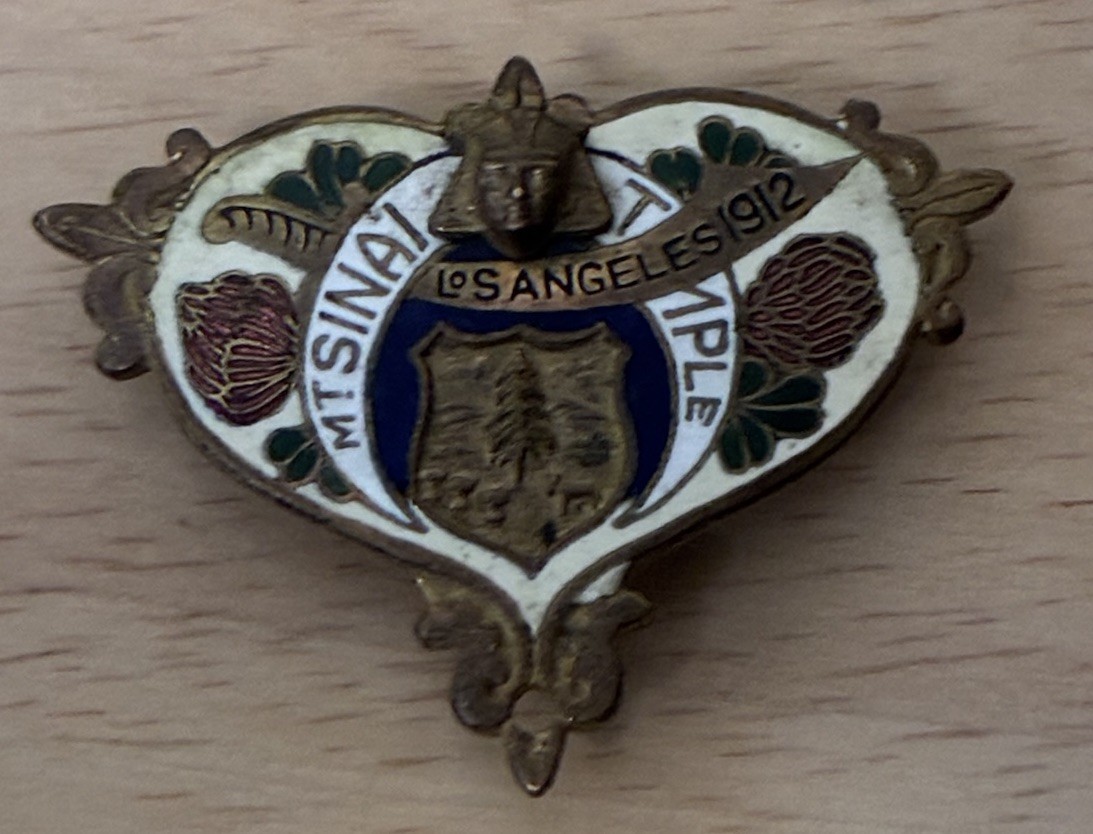 1912 - MASONIC PIN - MT SINAI TEMPLE LOS ANGELES CONVENTION PIN 1912 - MASONIC PIN - MT SINAI TEMPLE LOS ANGELES CONVENTION PIN