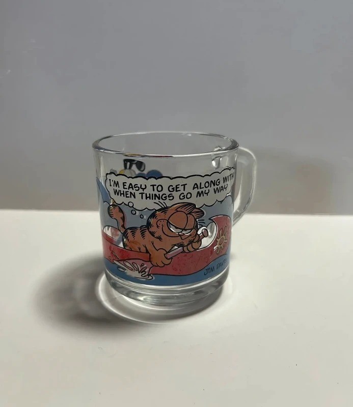 Vintage 1978 McDonald\'s Glass Garfield Mug Vintage 1978 McDonald\'s Glass Garfield Mug
