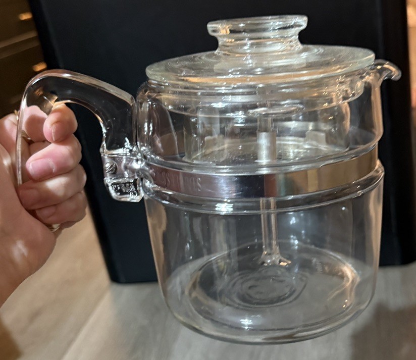 Vintage Pyrex Glass Coffee Pot Percolator cottage core granny core Vintage Pyrex Glass Coffee Pot Percolator cottage core granny core