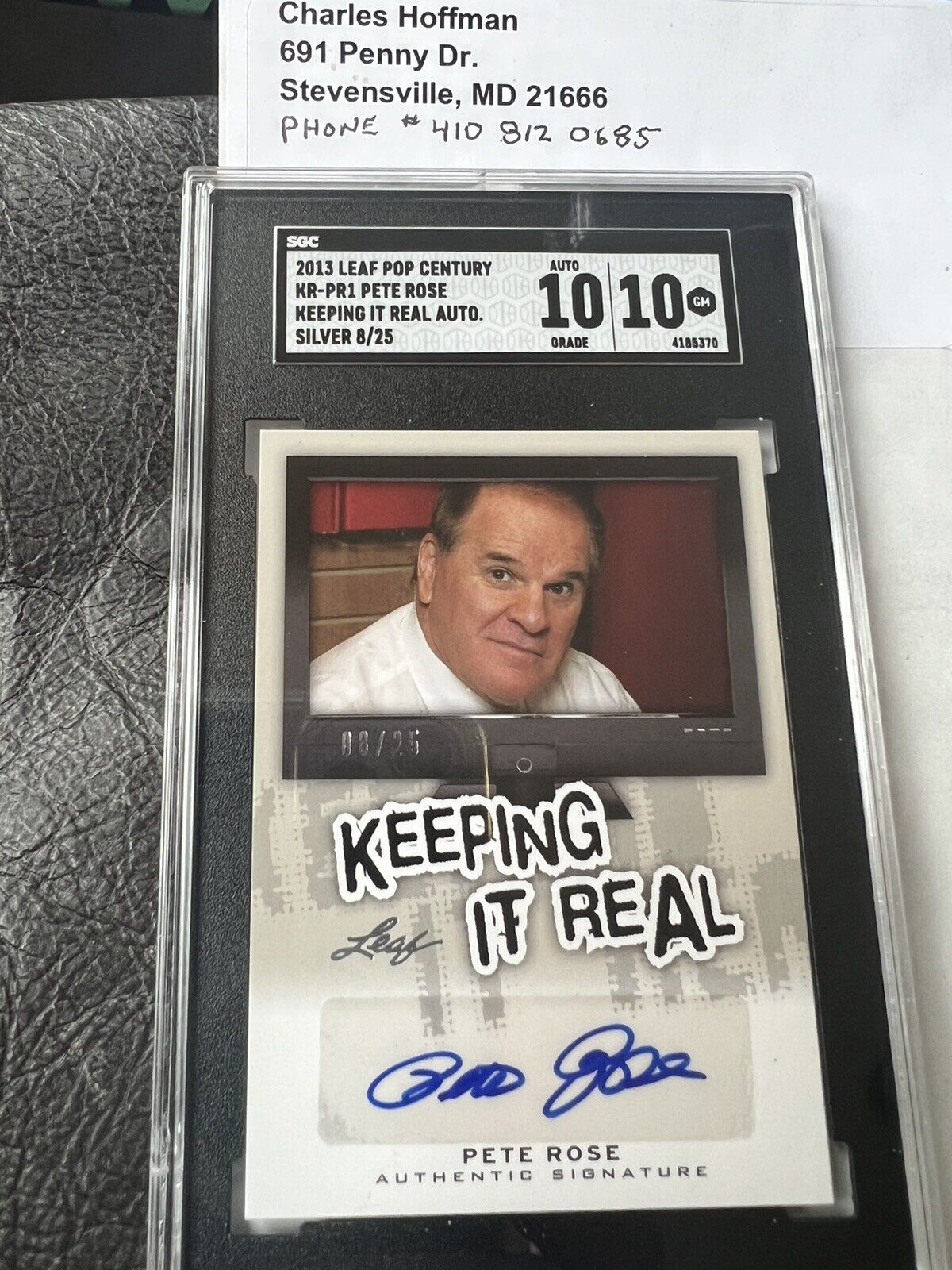 2013 Leaf Pop Century Keeping it Real Autograph, Silver # 8/25