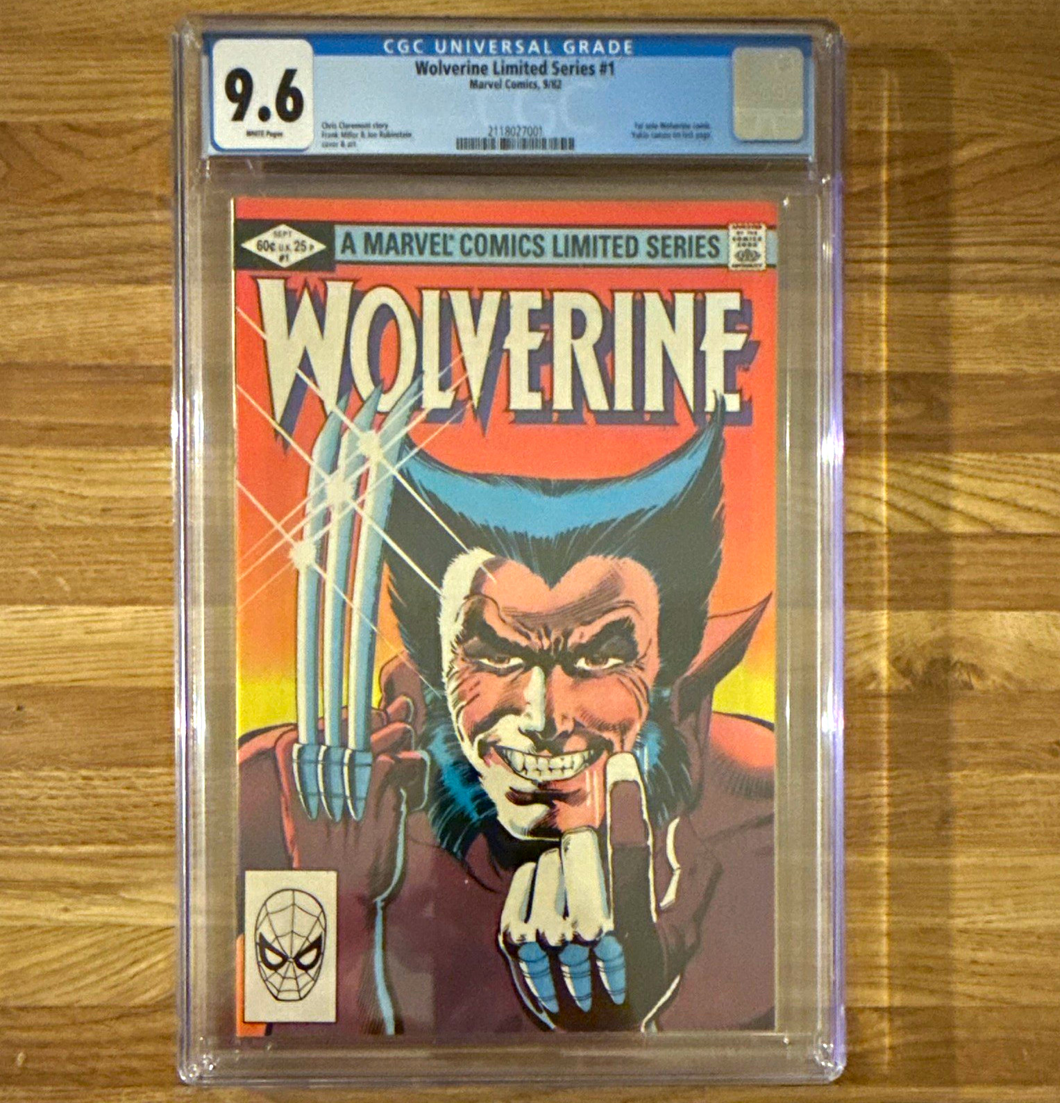 Marvel Comics Wolverine Limited Series #1 (1982) CGC 9.6 First Appearance Marvel Comics Wolverine Limited Series #1 (1982) CGC 9.6 First Appearance