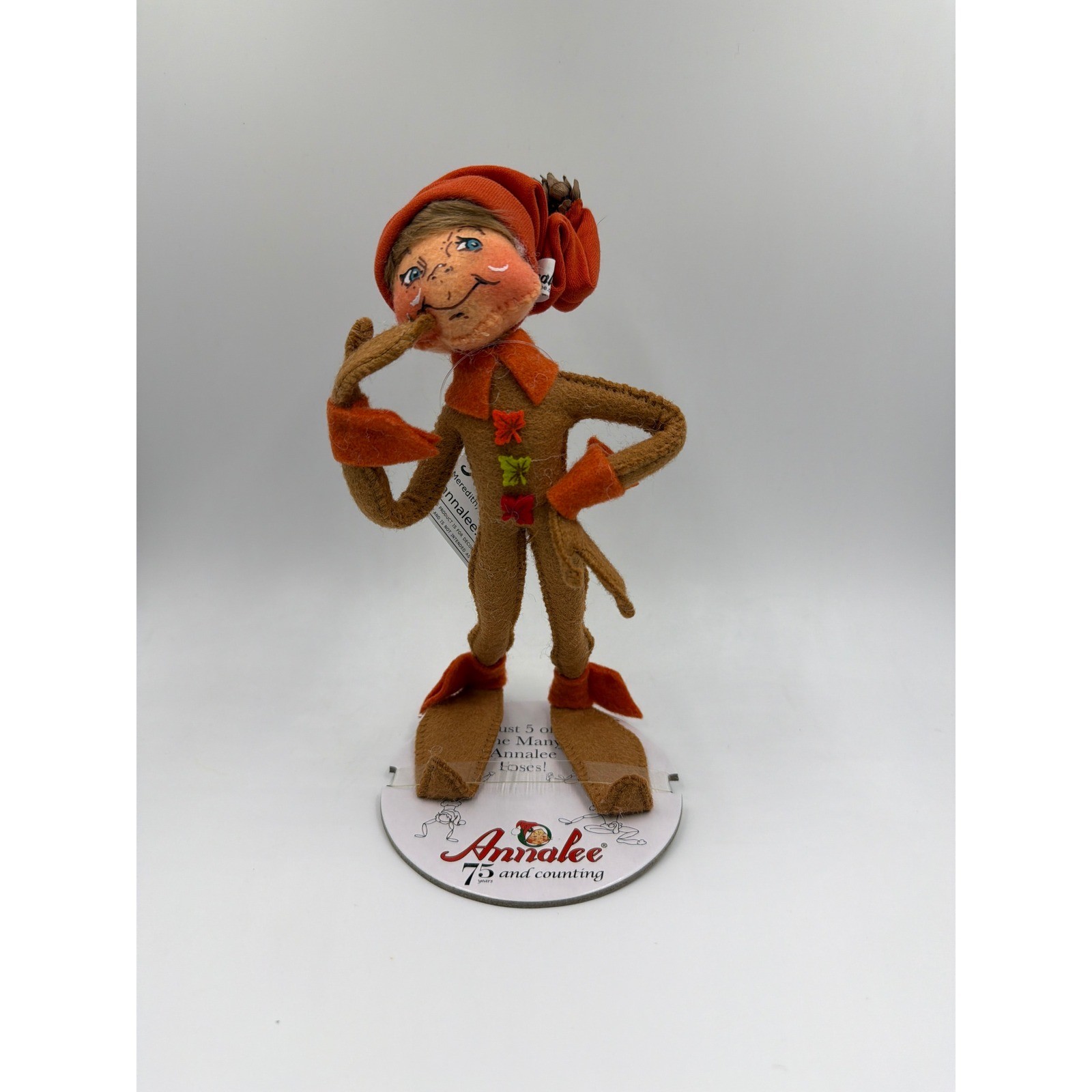 Annalee 9in Autumn Elf Doll Brown Orange Fall Thanksgiving Decor 361819 NWT Annalee 9in Autumn Elf Doll Brown Orange Fall Thanksgiving Decor 361819 NWT