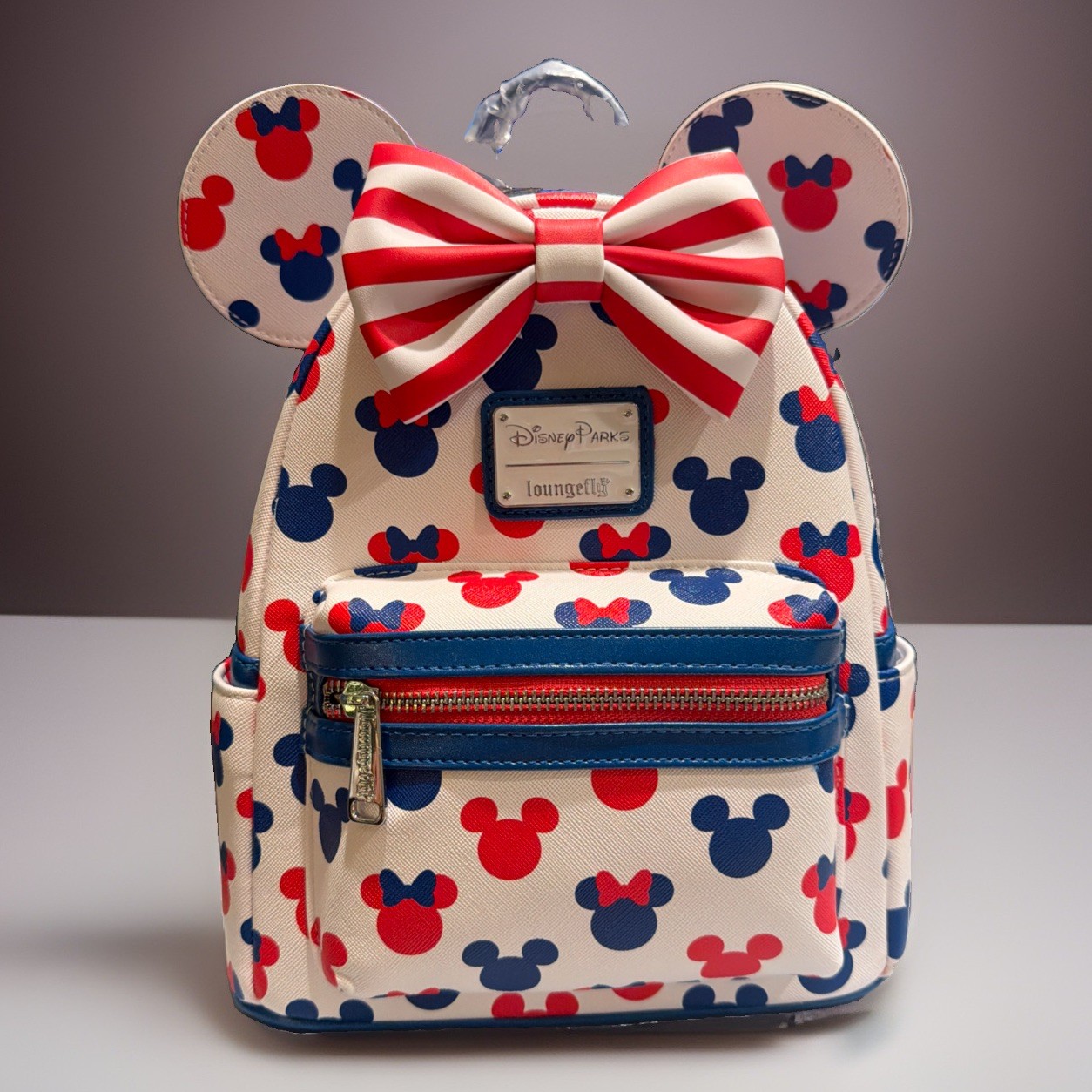 Disney Parks Exclusive Hard Tag Loungefly Minnie Mouse Backpack NWT Red Blue Disney Parks Exclusive Hard Tag Loungefly Minnie Mouse Backpack NWT Red Blue