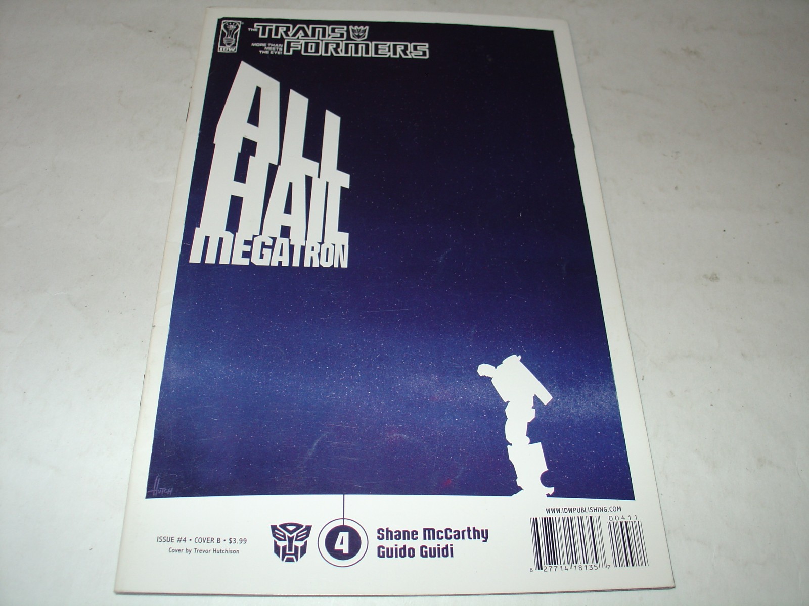 The Transformers All Hail Megatron #4 B (IDW Comics, 2008) McCarthy Guidi NM