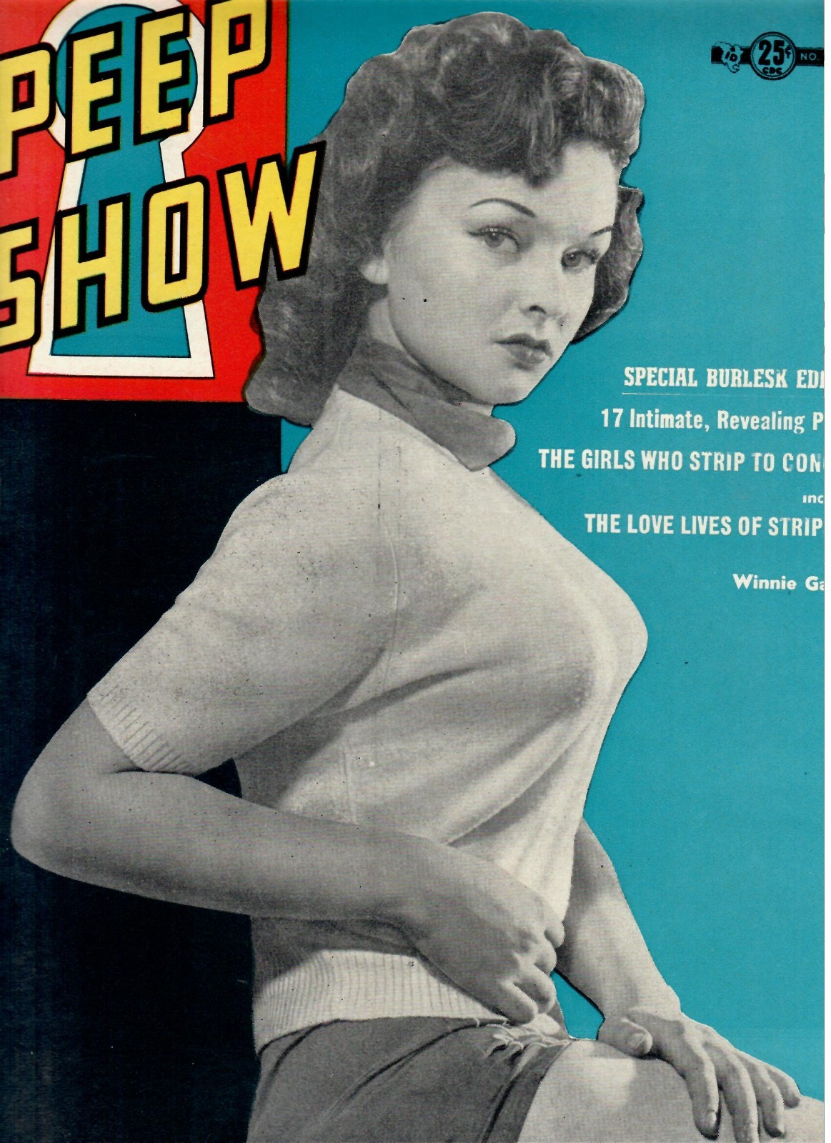 (B) PEEP SHOW Men's Magazine #12 Classic Cheesecake Models, 1953 Winnie Garrett (B) PEEP SHOW Men's Magazine #12 Classic Cheesecake Models, 1953 Winnie Garrett
