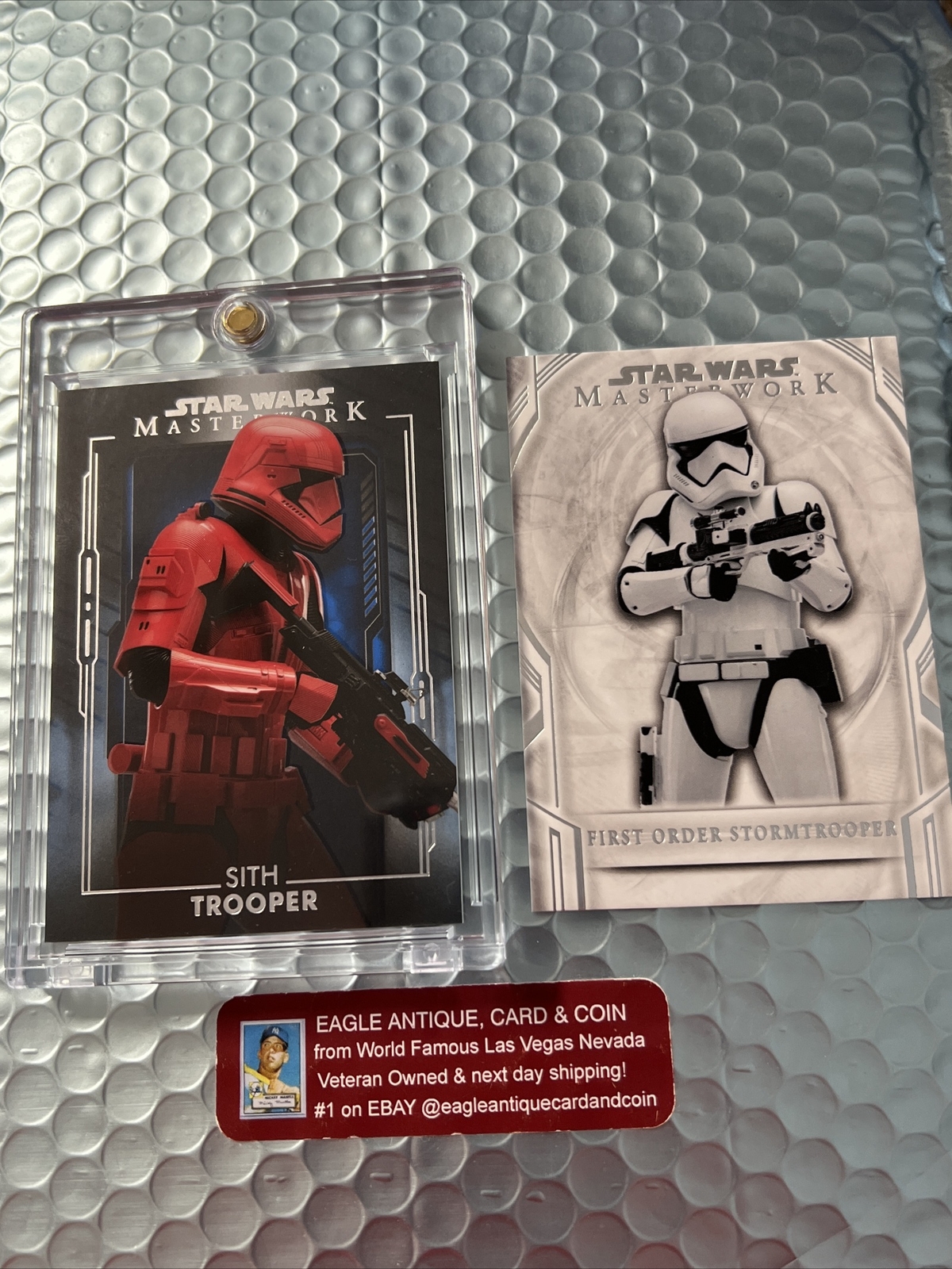 2020 Star Wars Masterwork Blue Parallel #32 Red Sith Trooper + Bonus 2018 #78 29