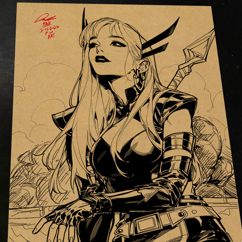Magik X-Men Art Print Signed 8.5x11 | Art by Keyeske Magik X-Men Art Print Signed 8.5x11 | Art by Keyeske