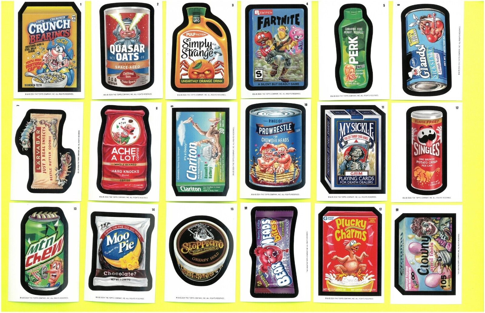 2023 TOPPS WACKY PACKAGES ALL NEW SERIES COMPLETE SET OF 101 Base Cards w/Coupon