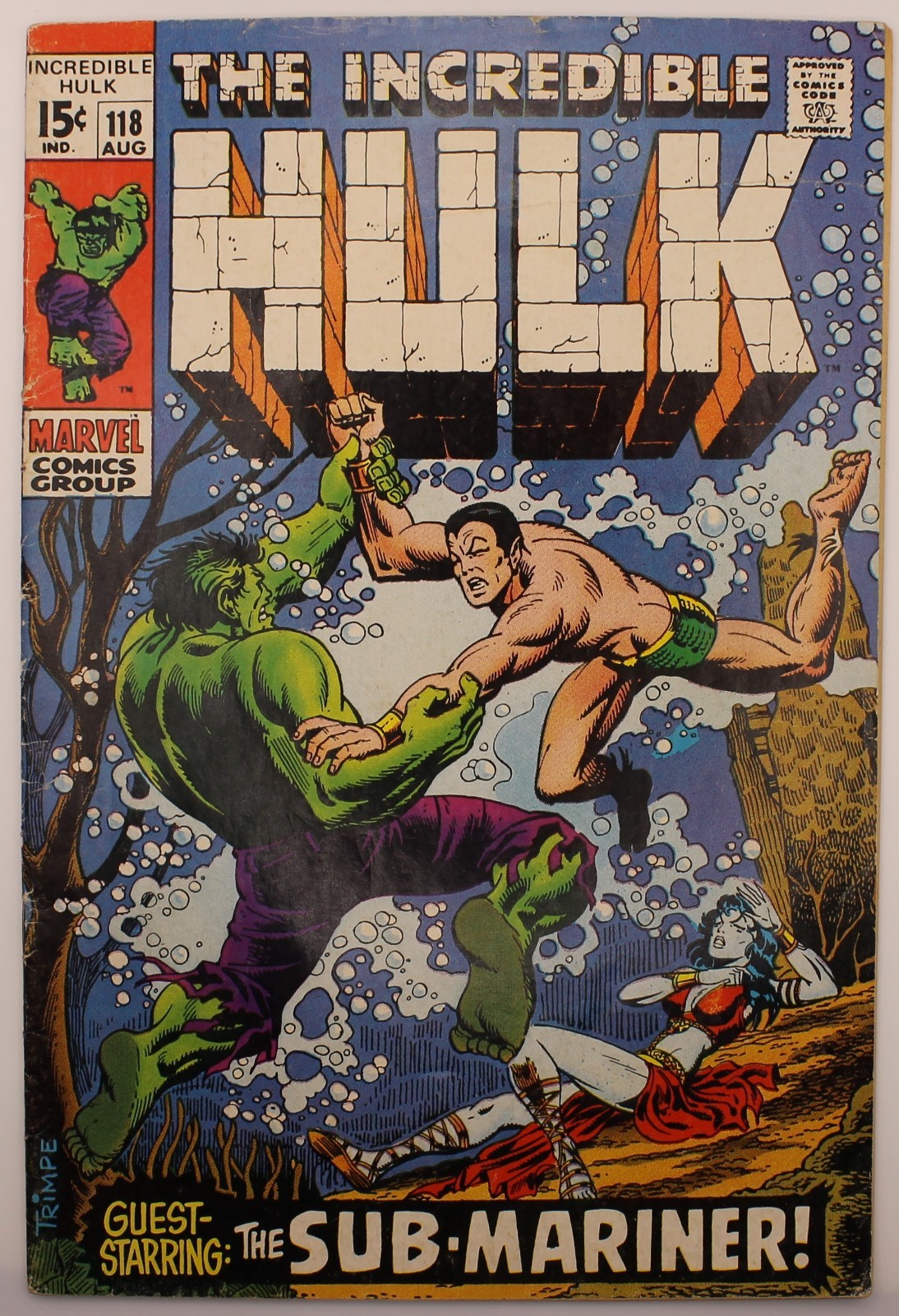 The Incredible Hulk #118 (Marvel Comics August 1969) 🔑 issue VG 4.0