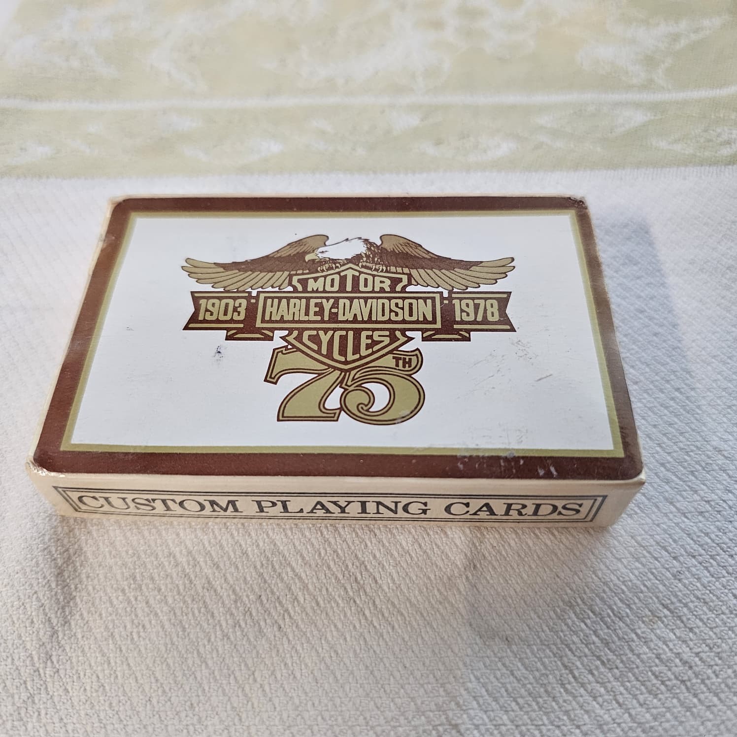 NOS - Vintage Harley Davidson 1978- 75th Anniversary Sealed Card Deck & Box