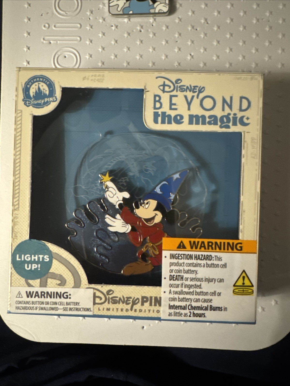 Disney D23 Expo 2026 Beyond the Magic Sorcerer Mickey Fantasmic Light Up Pin LE Disney D23 Expo 2026 Beyond the Magic Sorcerer Mickey Fantasmic Light Up Pin LE