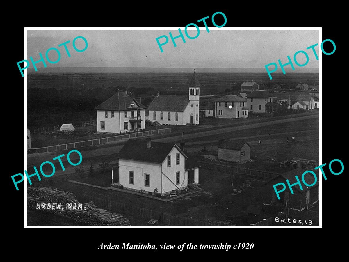 Arden Manitoba View Of The Township c1920 Old Large Historic Photo Arden Manitoba View Of The Township c1920 Old Large Historic Photo