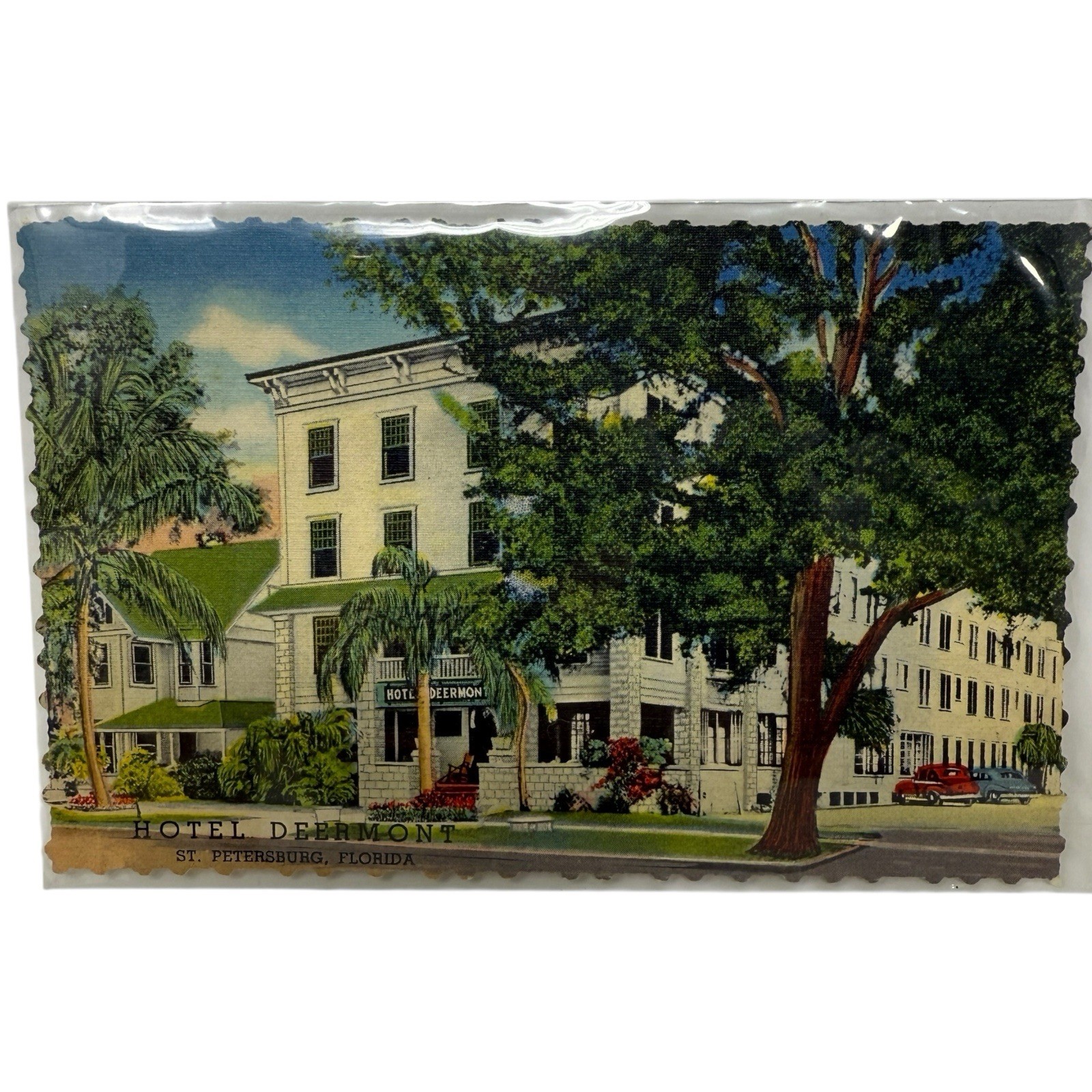 Vintage Linen Postcard Hotel Deermont St Petersburg Florida  Curt Teich
