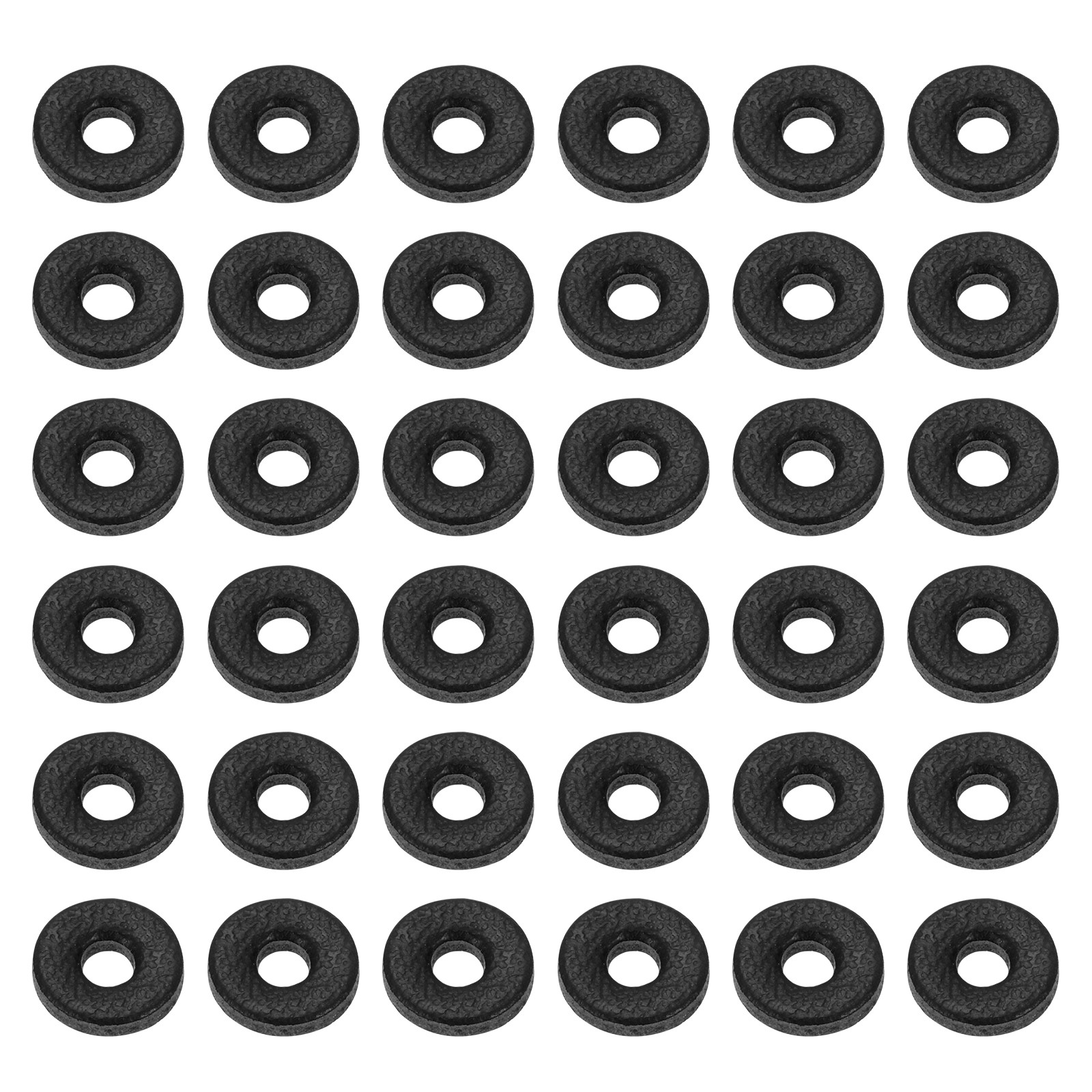 150pcs Leather Washers Handle Spacer 1.5 mm Thick Round 6mm Black