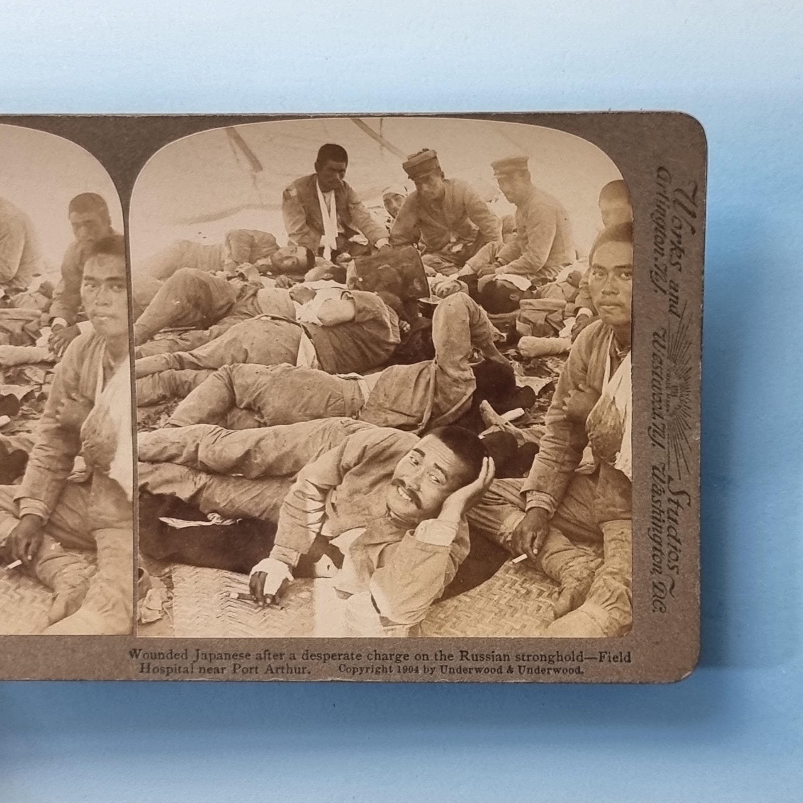 Port Arthur China Stereoview C1905 Russia Japan War Real Photo Prisoners Of War