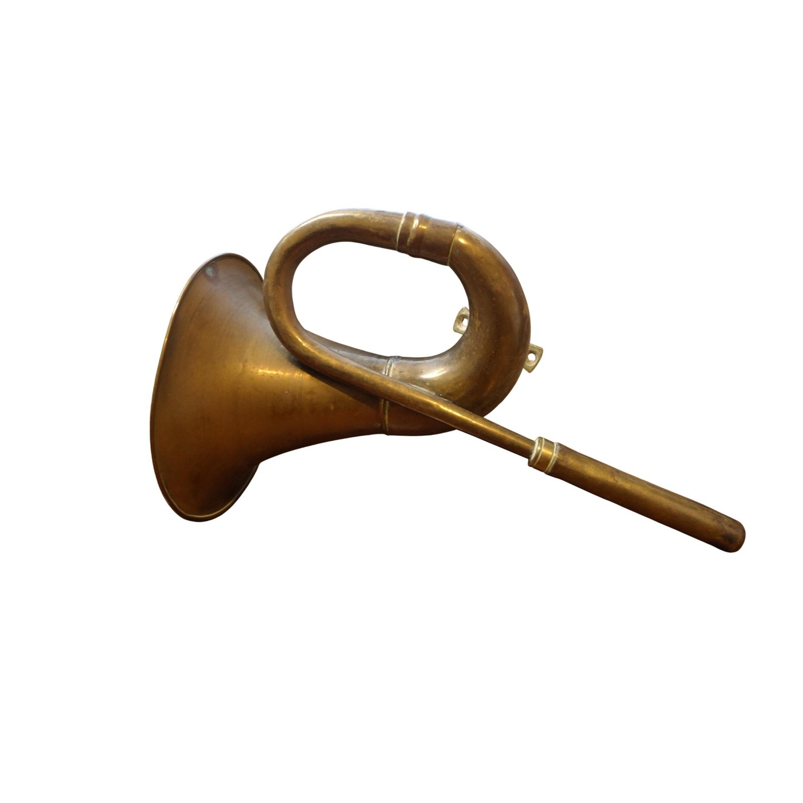 Antique early 1910-1920s large brass car horn 11.3inches long industrial decor