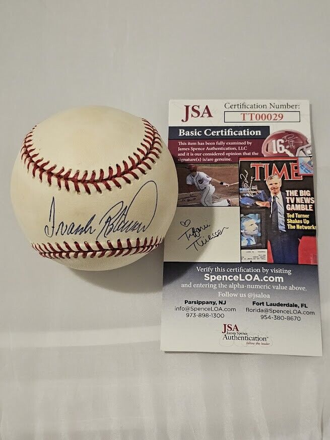 Frank Robinson  signed autographed Official American  League Baseball  JSA COA