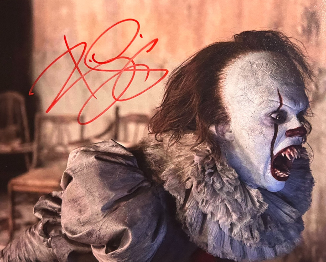 Bill Skarsgård Signed (PENNYWISE: IT) 8x10 Authentic Autograph w/COA