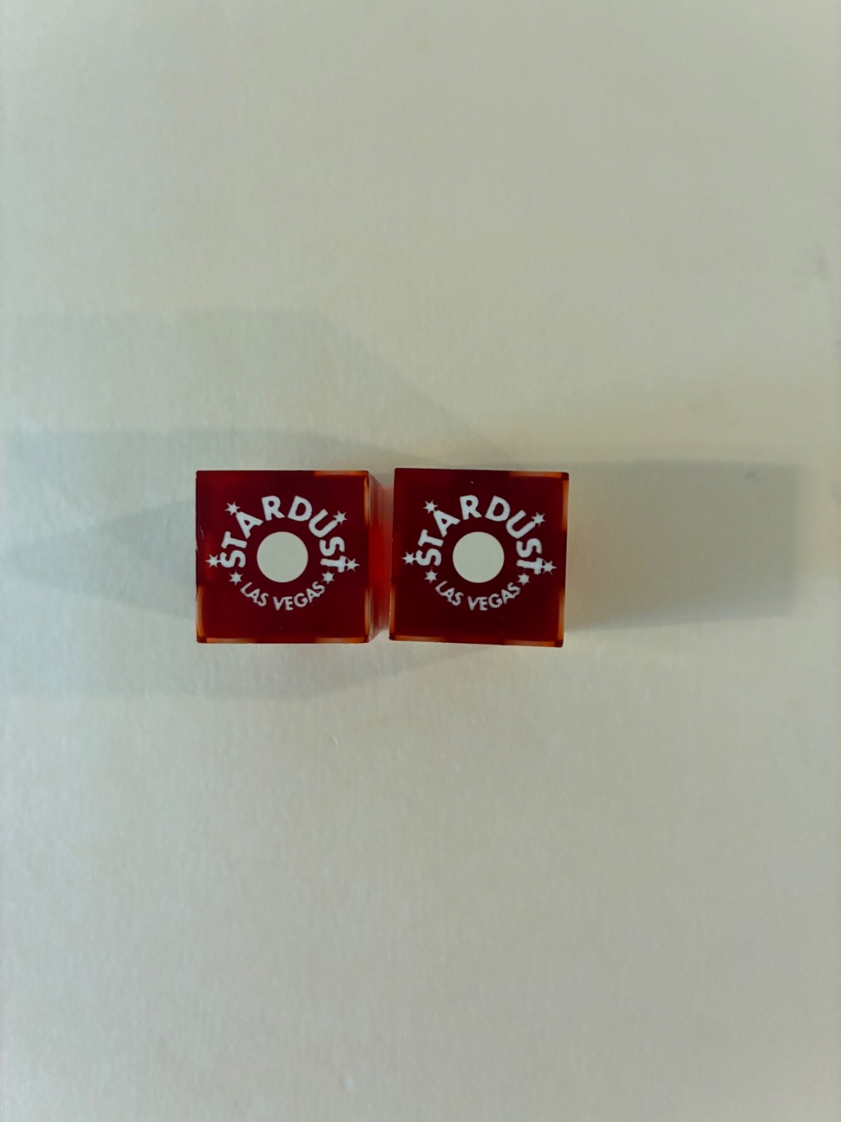 Vintage Stardust Casino Las Vegas Dice Pair – Matching Numbers – Cancelled