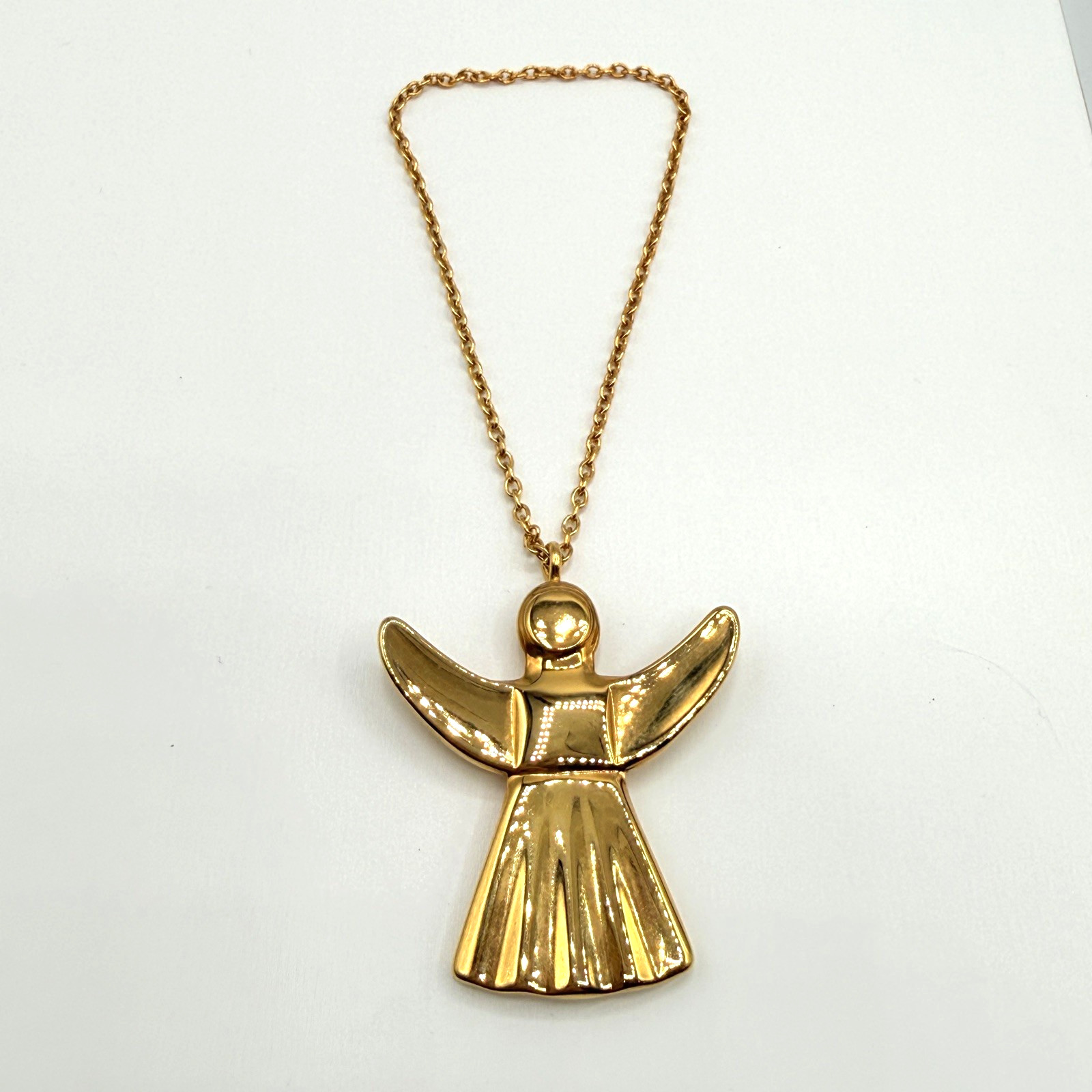 Vintage 1993 Georg Jensen Denmark Angel Bright Christmas Ornament Gold Plated Vintage 1993 Georg Jensen Denmark Angel Bright Christmas Ornament Gold Plated