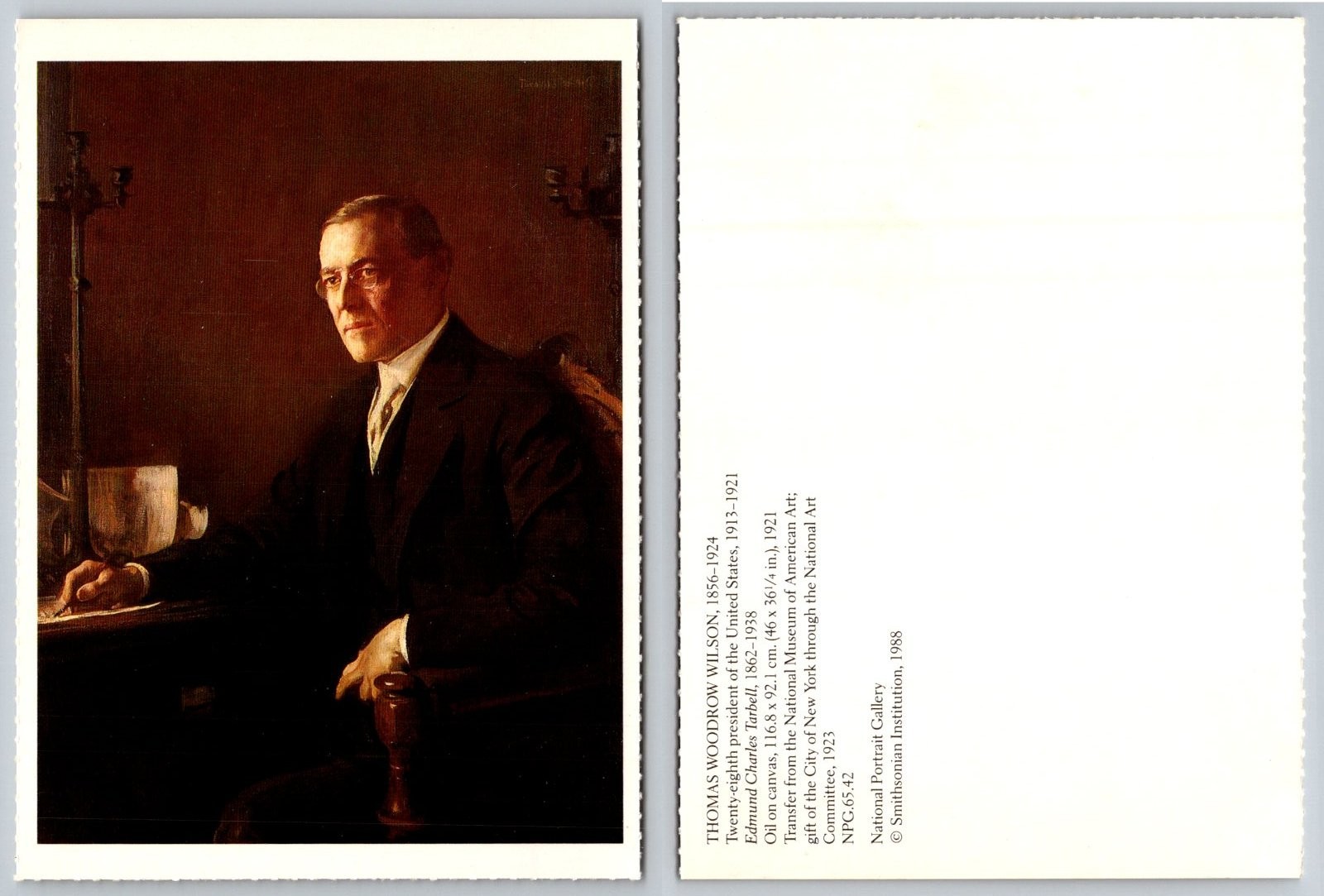 Continental Woodrow Wilson President Edmund Charles Tarbell National Postcard