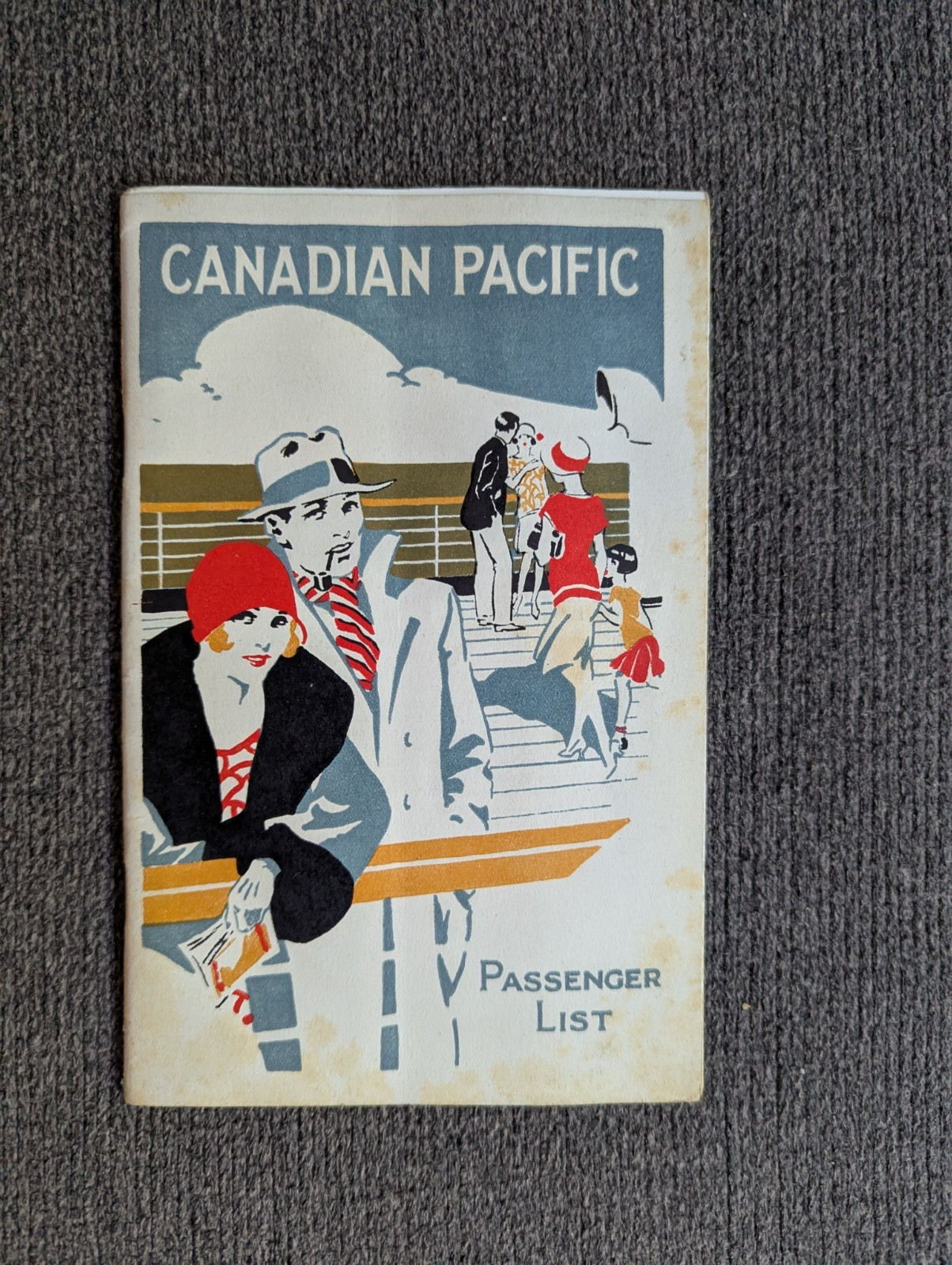 Vintage 1929 Canadian Pacific Steamship Empress of Australia Passenger List Art Vintage 1929 Canadian Pacific Steamship Empress of Australia Passenger List Art