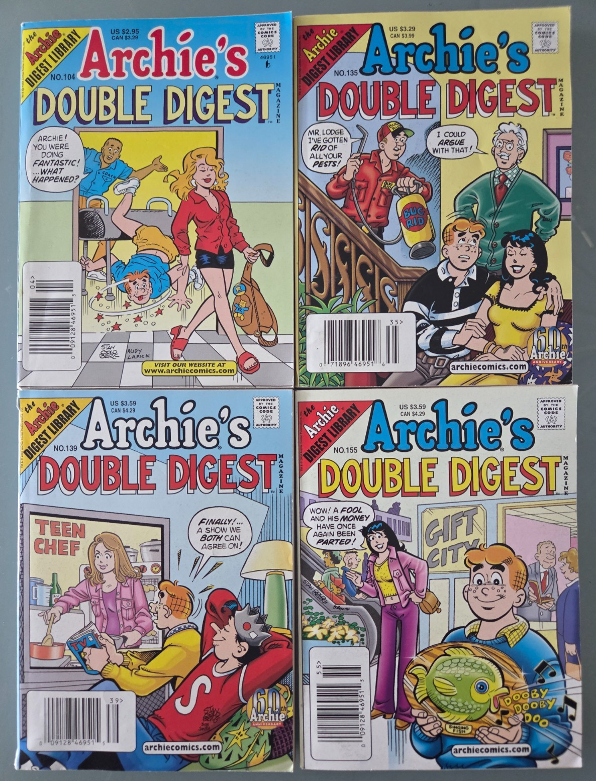 ARCHIE\'S DOUBLE DIGEST SET OF 9 COMICS MAGAZINE ARCHIE COMICS BETTY & VERONICA ARCHIE\'S DOUBLE DIGEST SET OF 9 COMICS MAGAZINE ARCHIE COMICS BETTY & VERONICA