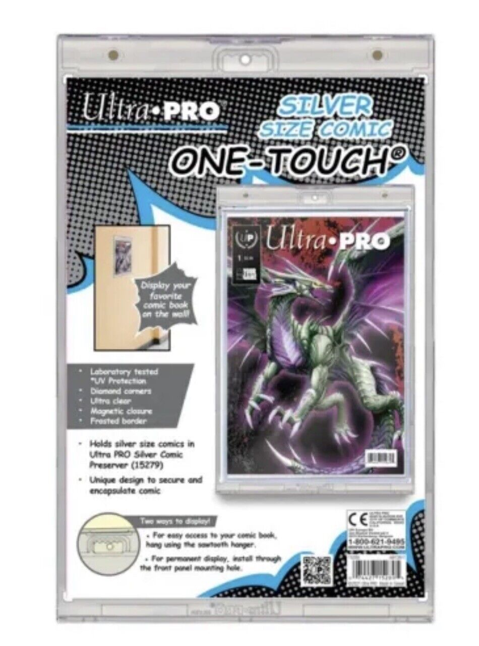 Ultra Pro SILVER SIZE Comic Book One Touch Magnetic UV Holder Wall Mount