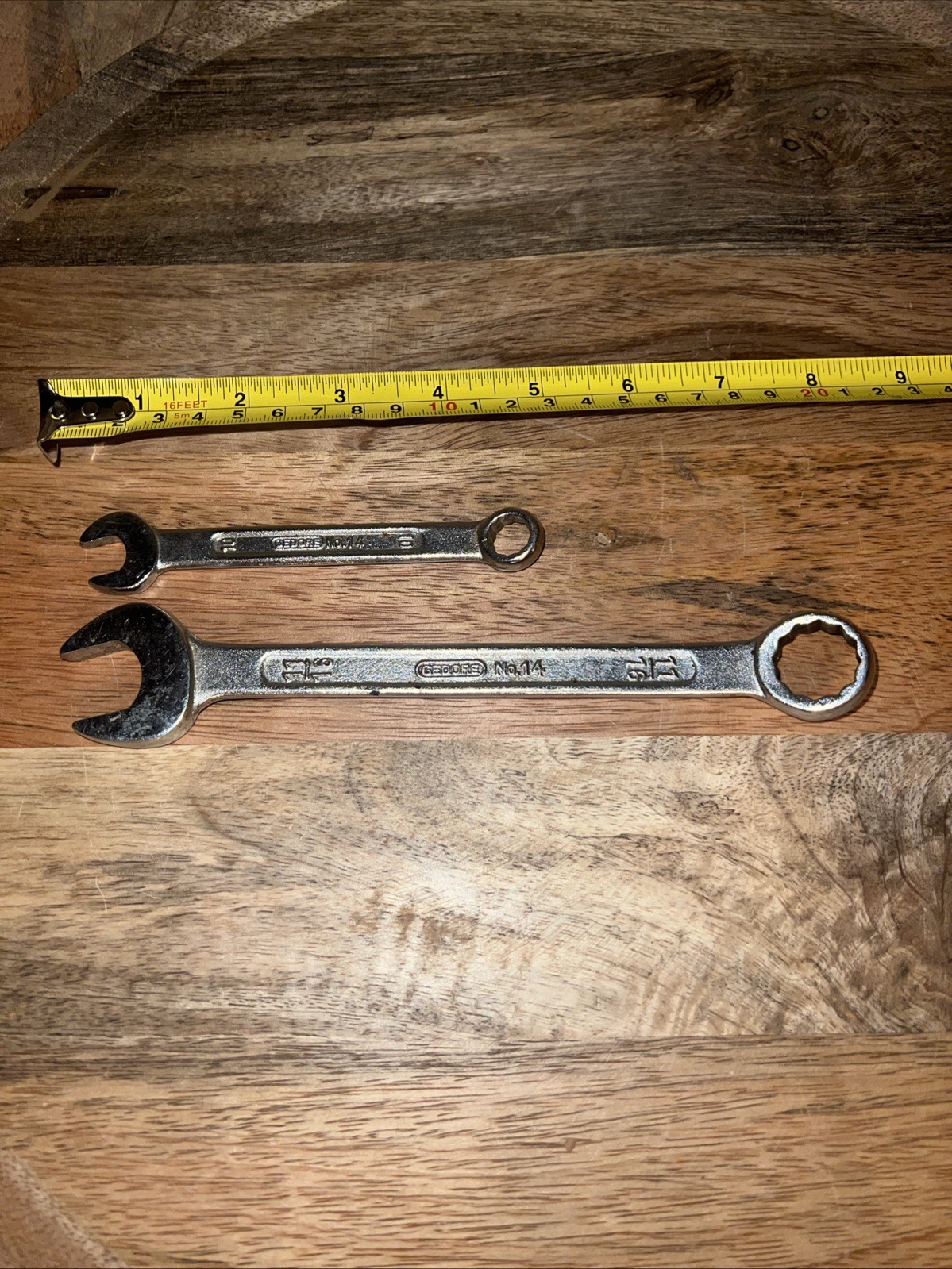 Set Of 2 Gedore Combination Wrenches 11/16 10 No. 14 Set Of 2 Gedore Combination Wrenches 11/16 10 No. 14