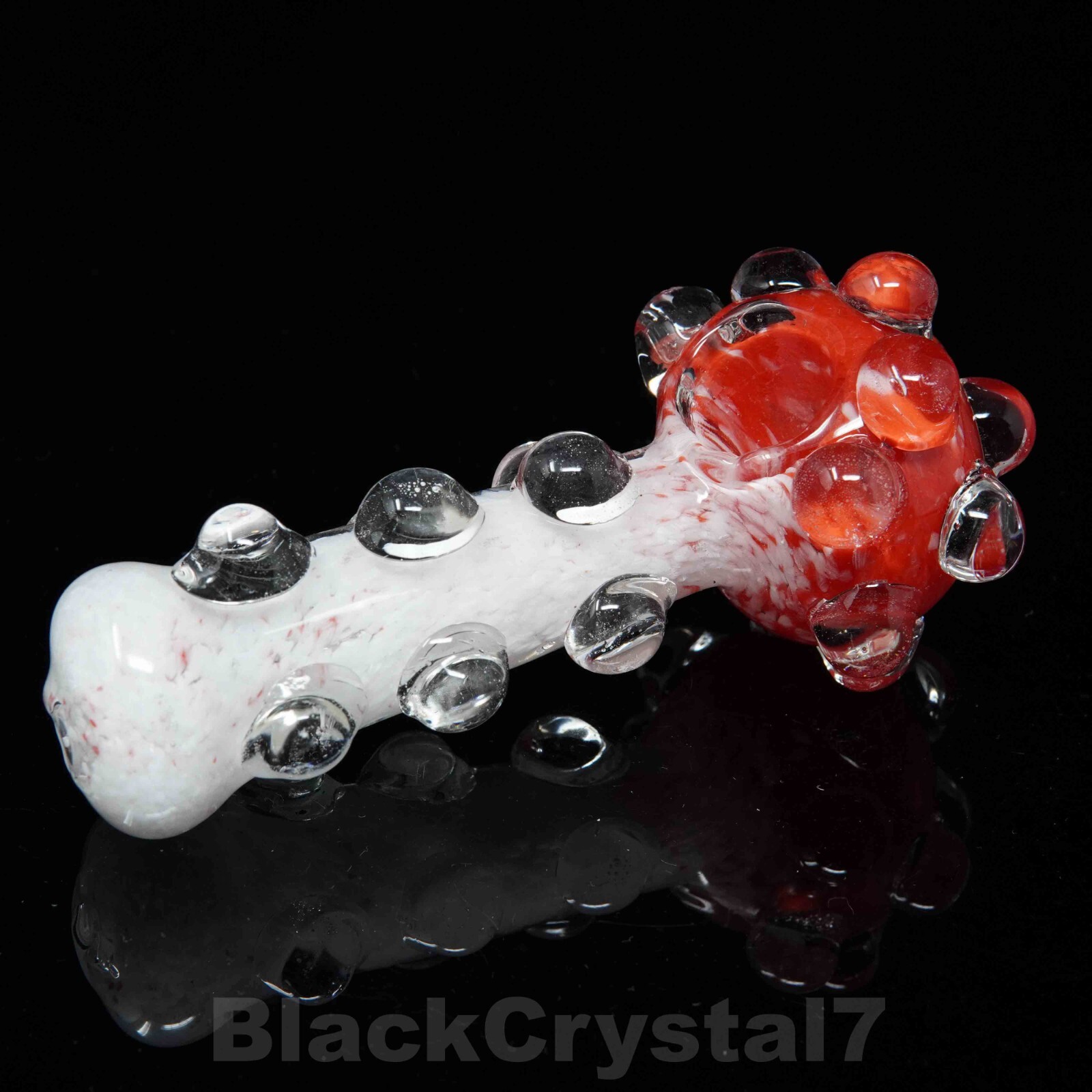 5.5 in Handmade Large Red Premium Heavy Spike Tobacco Smoking Bowl Glass Pipes