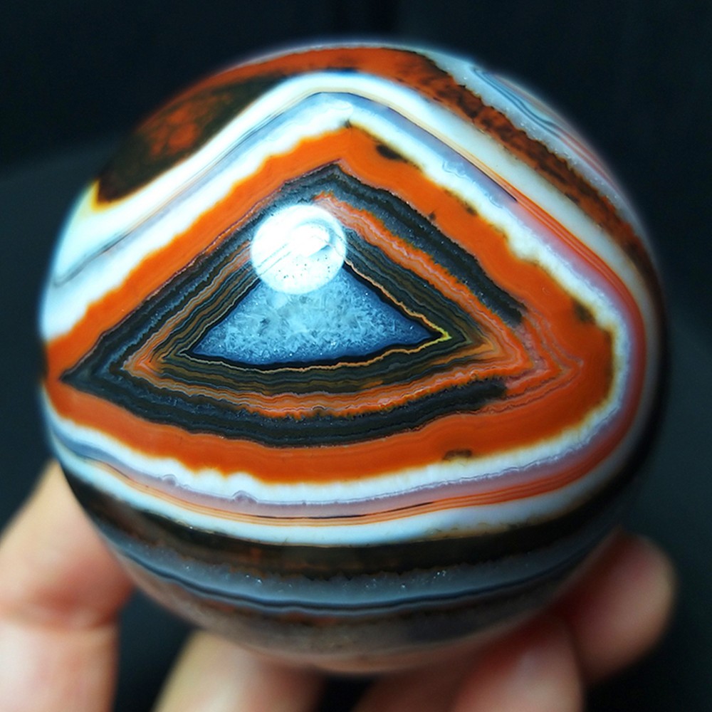 RARE 279G 57mm Natural Polished Silk Banded Lace Agate Ball Madagascar C1259 RARE 279G 57mm Natural Polished Silk Banded Lace Agate Ball Madagascar C1259