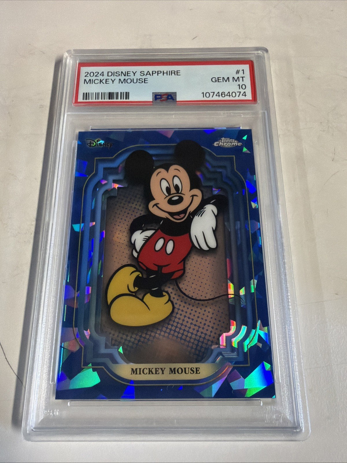 2024 Topps Chrome Sapphire Disney Mickey Mouse PSA 10 #1
