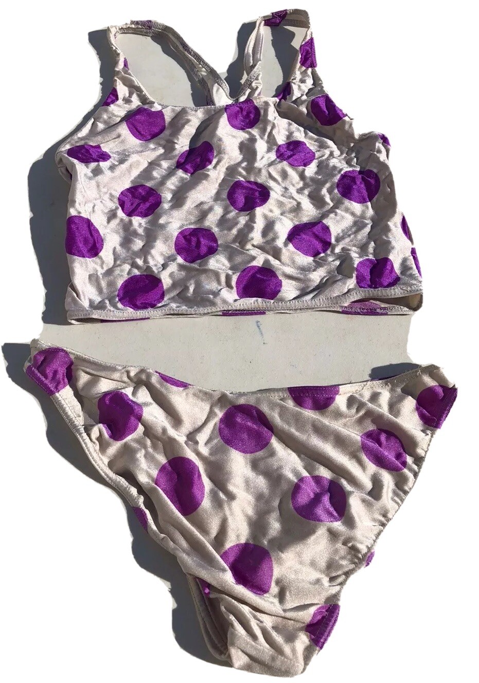 Vintage 80’s Lycra bikini Purple Polka Dots Euro Size 40 West Germany Vintage 80’s Lycra bikini Purple Polka Dots Euro Size 40 West Germany