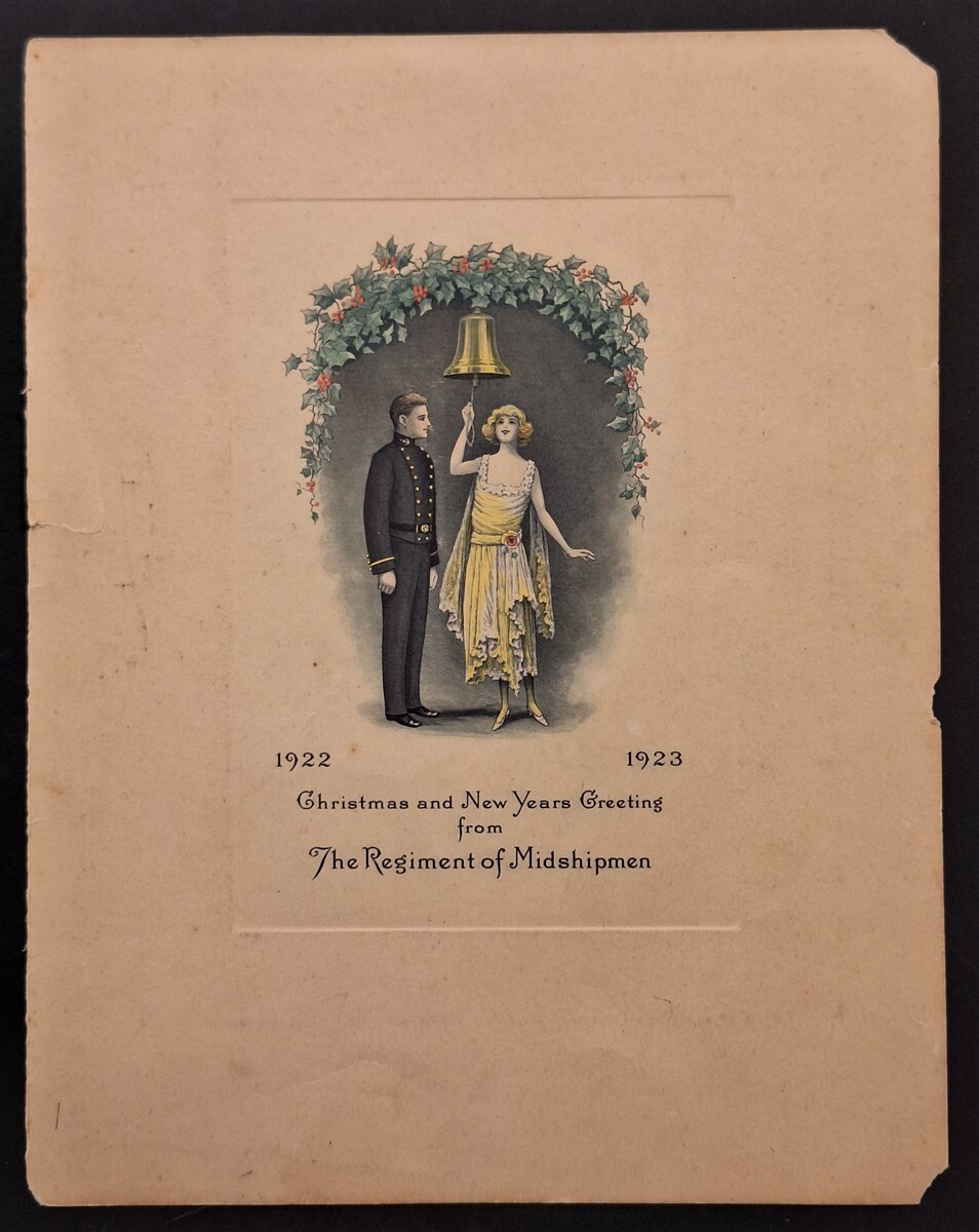 Antique 1922 - 1923 Christmas and New Years Greeting The Regiment of Midshipmen Antique 1922 - 1923 Christmas and New Years Greeting The Regiment of Midshipmen
