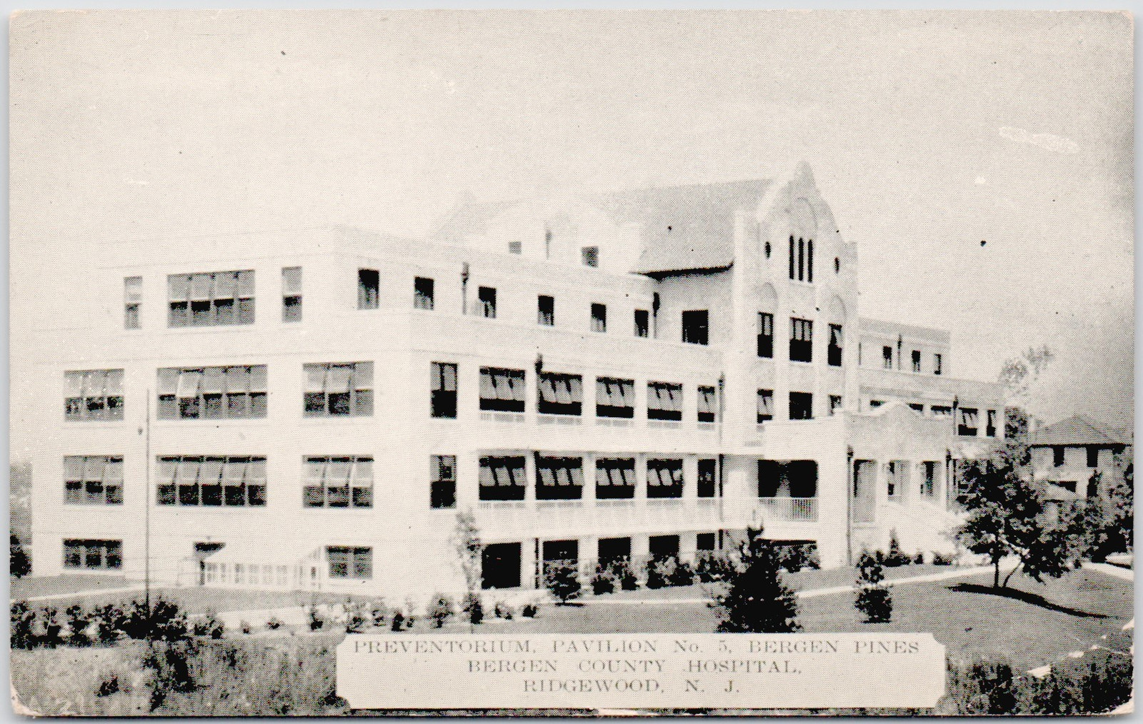 Bergen County Hospital Preventorium Pavilion Bergen Pine Ridgewood New Jersey NJ