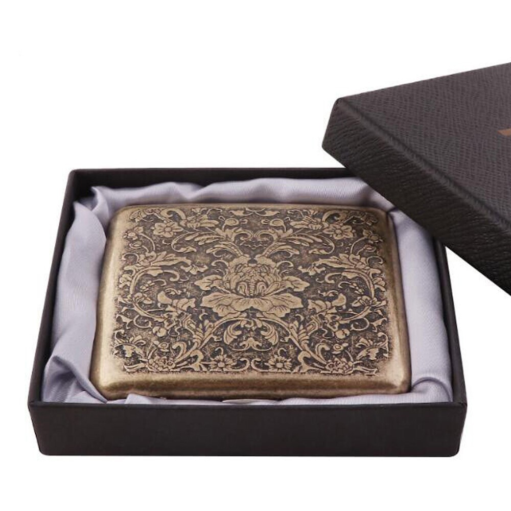 1x for Vintage Metal Cigarette Case Box Tobacco Holder fits 20 King Cigarettes 1x for Vintage Metal Cigarette Case Box Tobacco Holder fits 20 King Cigarettes