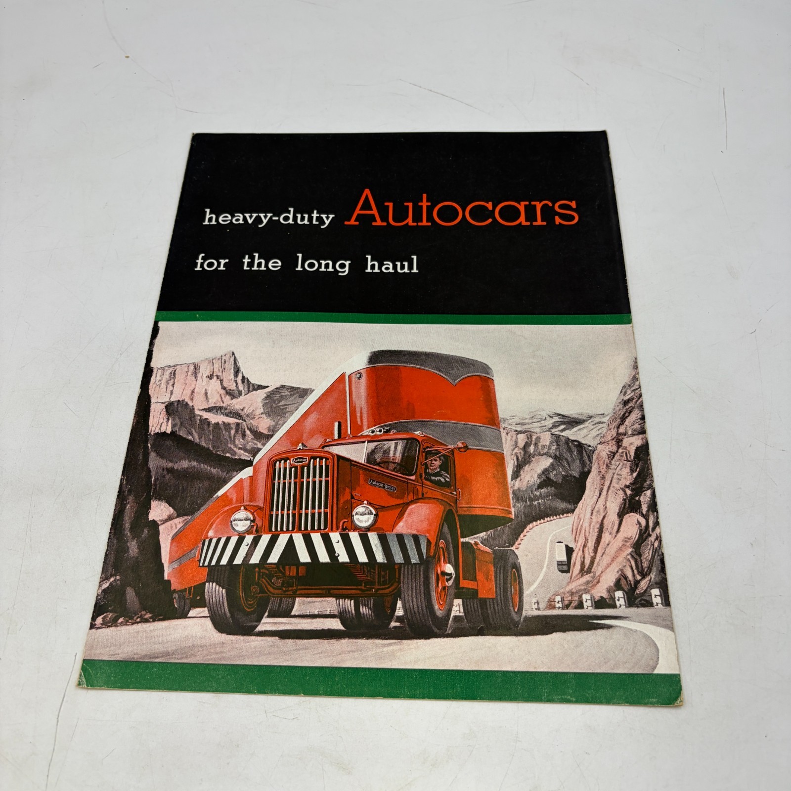1950s Autocar Heavy Duty Trucks Sales Brochure Long Haul Diesel Tractor Foldout 1950s Autocar Heavy Duty Trucks Sales Brochure Long Haul Diesel Tractor Foldout