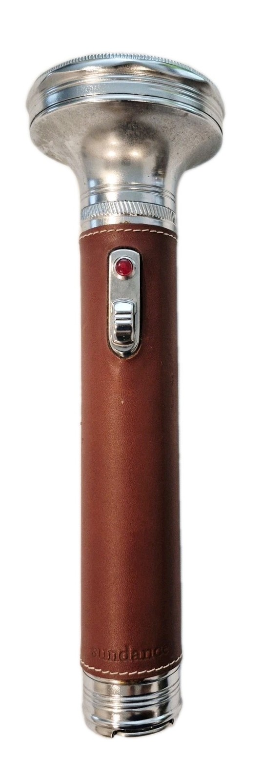 Vintage SUNDANCE Tiger Head Brand LEATHER CLAD Flashlight Retro-style