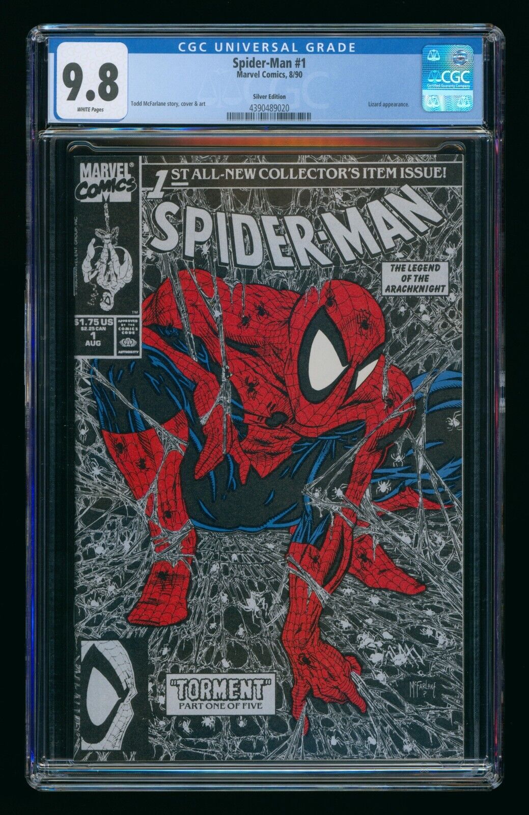 SPIDER-MAN #1 (1990) CGC 9.8 SILVER EDITION WHITE PAGES