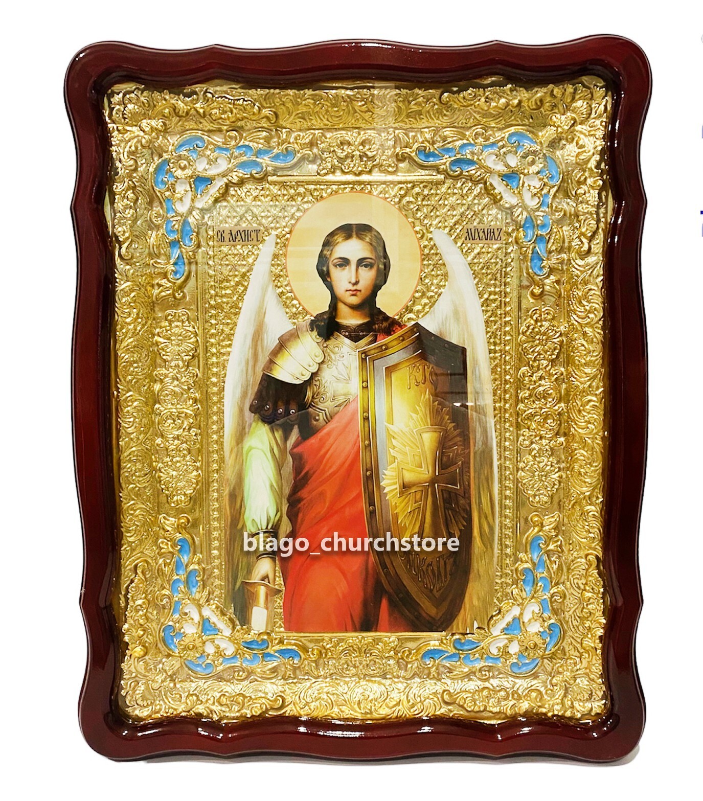 Handmade Church Icon Traditional Orthodox Christian Icon Archangel Michael 25.1\