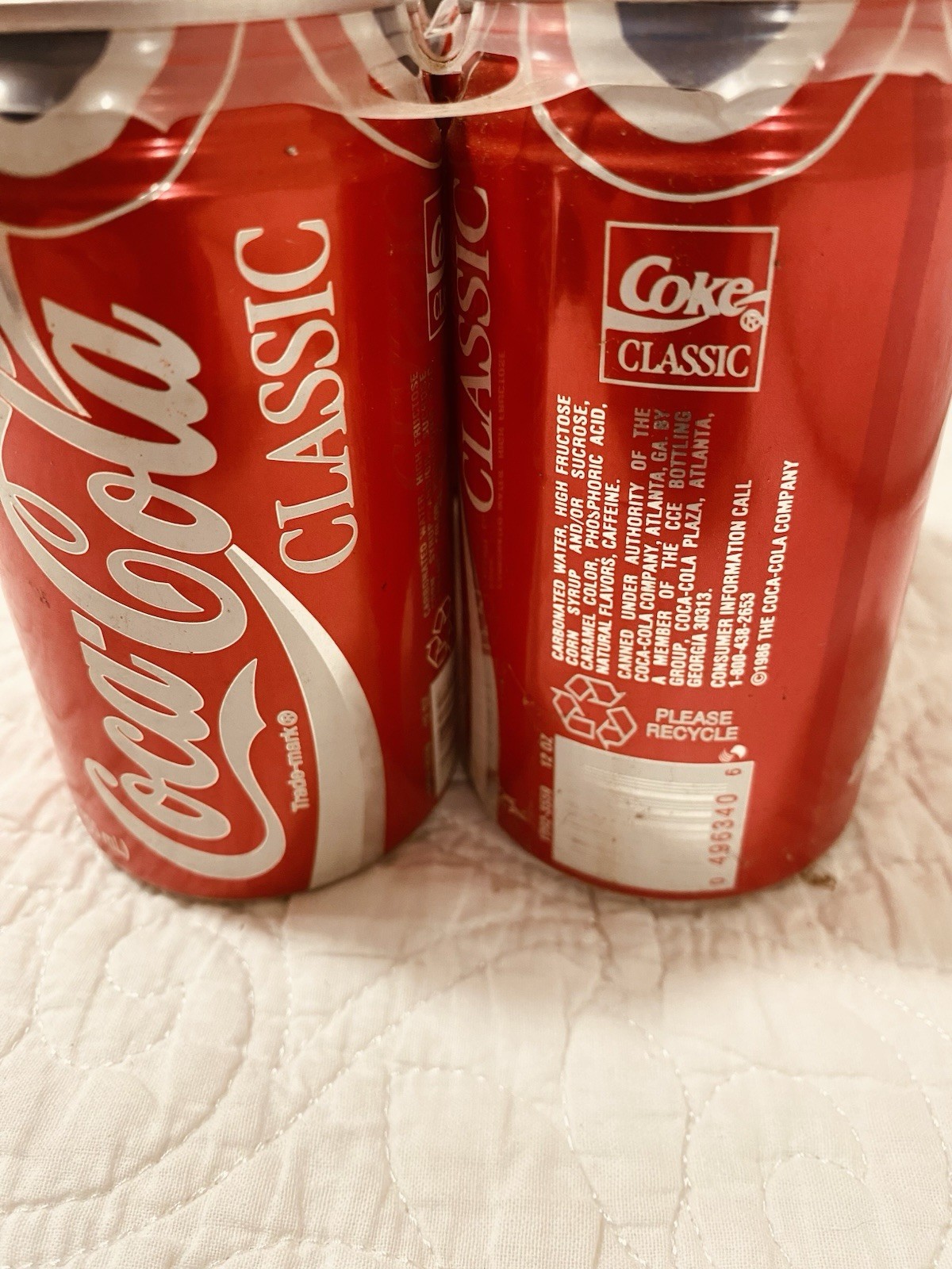 Vintage 1992 Atlanta Braves Coca-Cola Classic 6 Pack Sealed Cans MLB Champs 9192 Vintage 1992 Atlanta Braves Coca-Cola Classic 6 Pack Sealed Cans MLB Champs 9192